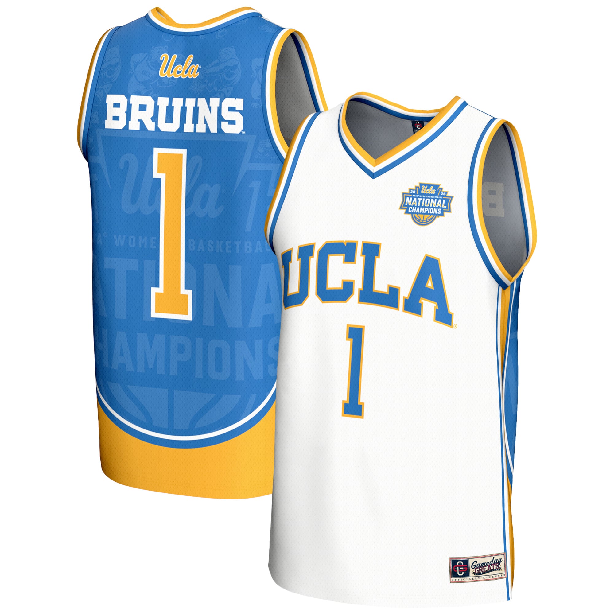UCLA Bruins Youth 2026 NCAA Women's Basketball National Champions Lightweight - front and back view