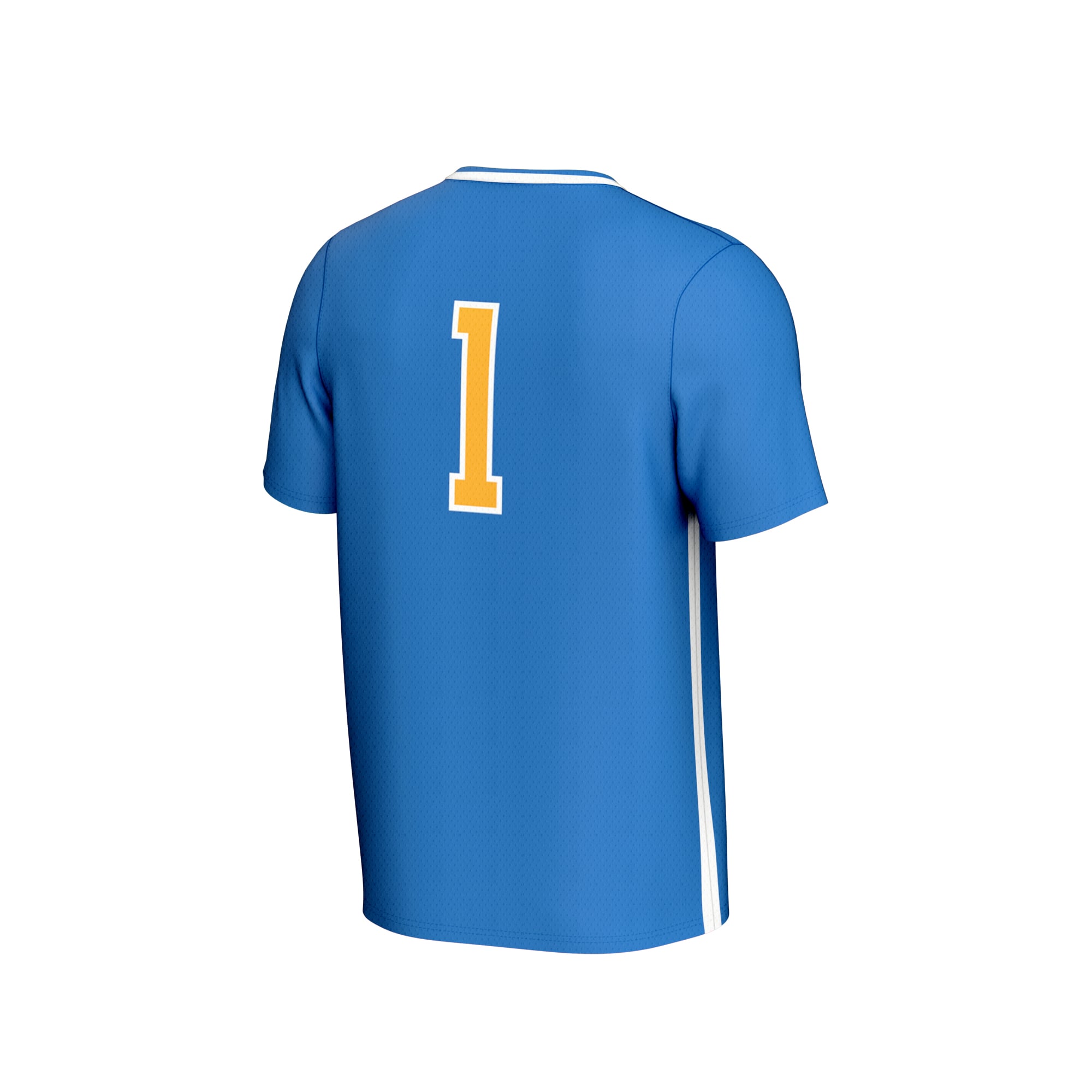 #1 UCLA Bruins Unisex Collegiate Women's Soccer Fashion Jersey Blue - back view