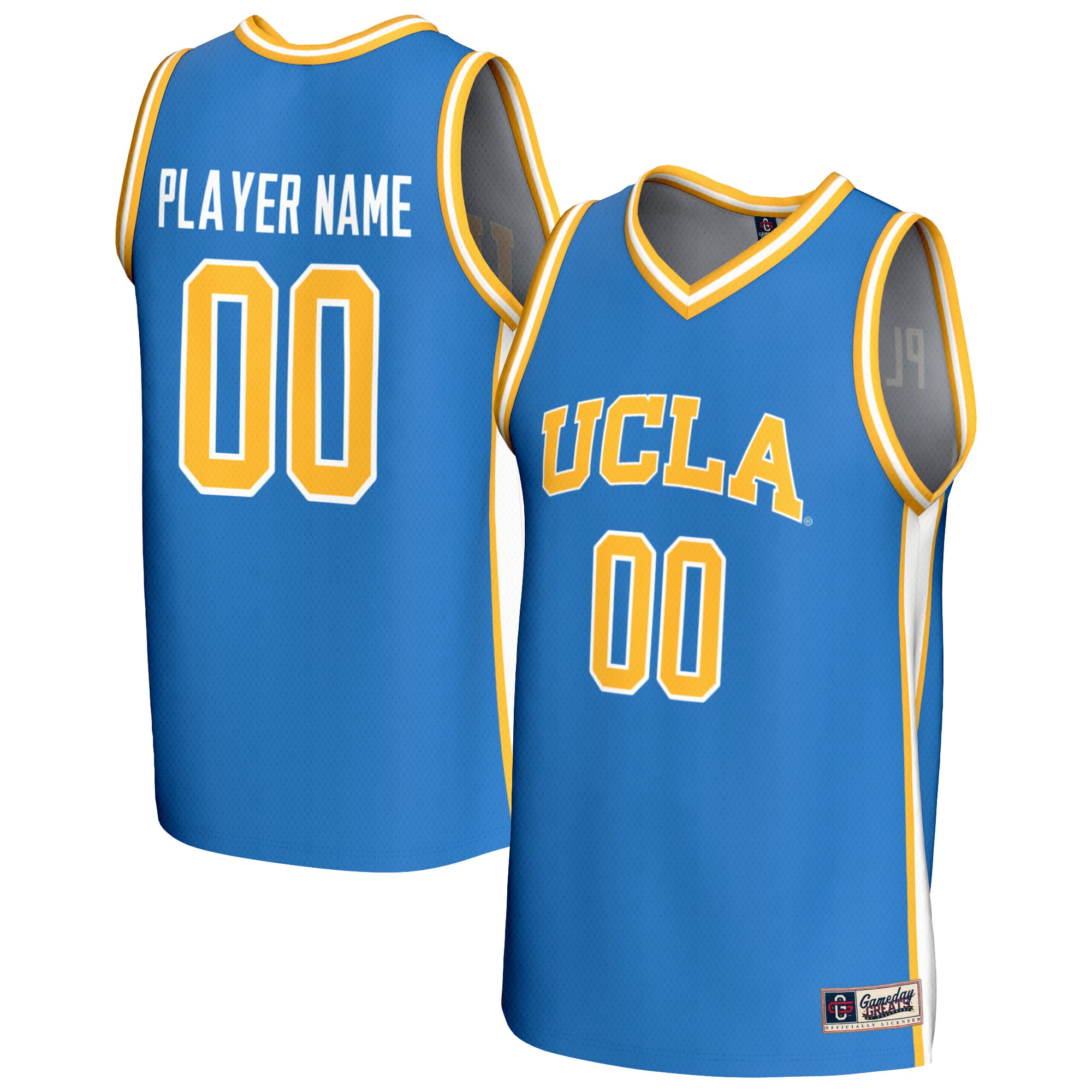 UCLA Bruins Unisex Lightweight Basketball Fashion Jersey Blue - front and back view