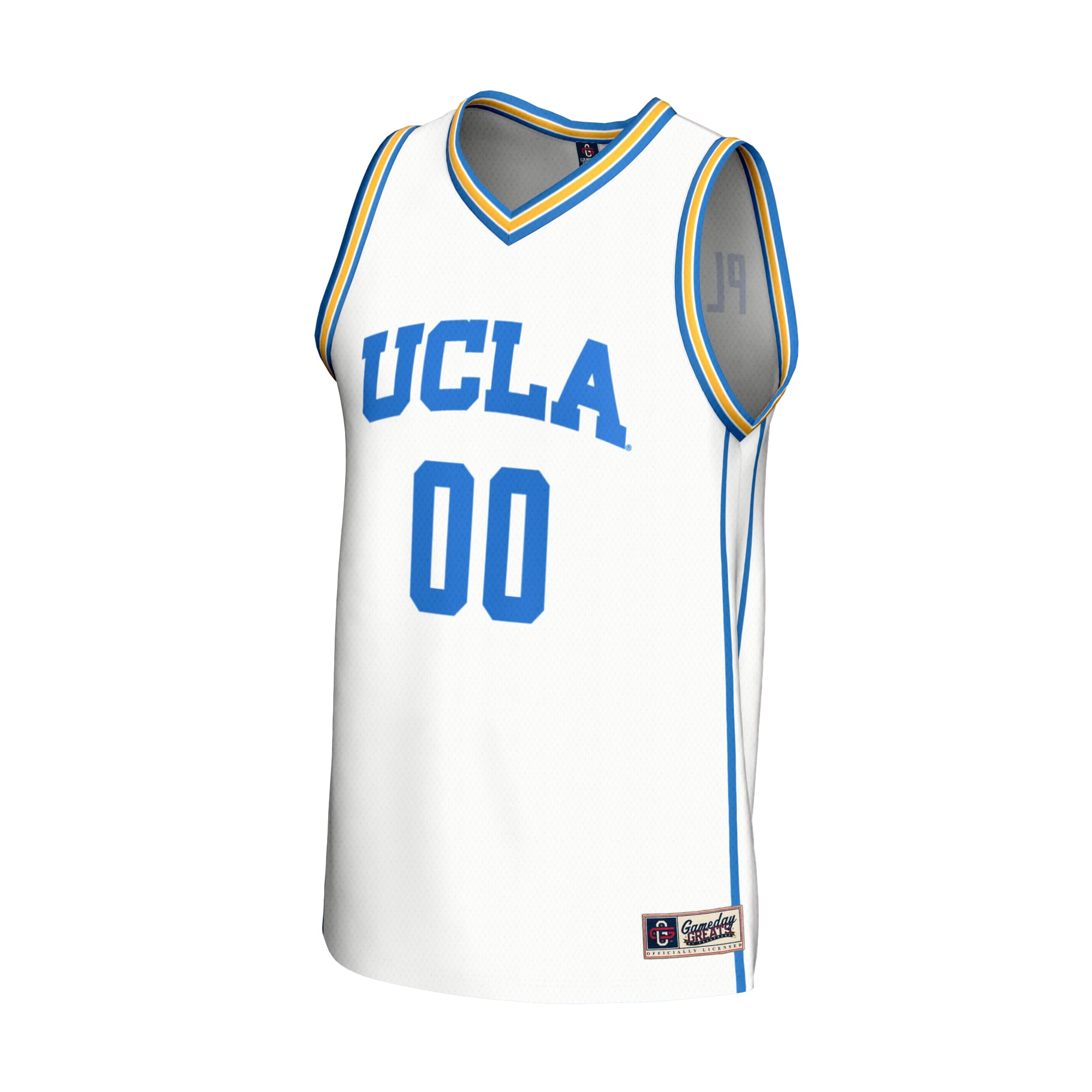 UCLA Bruins Unisex Lightweight Basketball Fashion Jersey White - front view