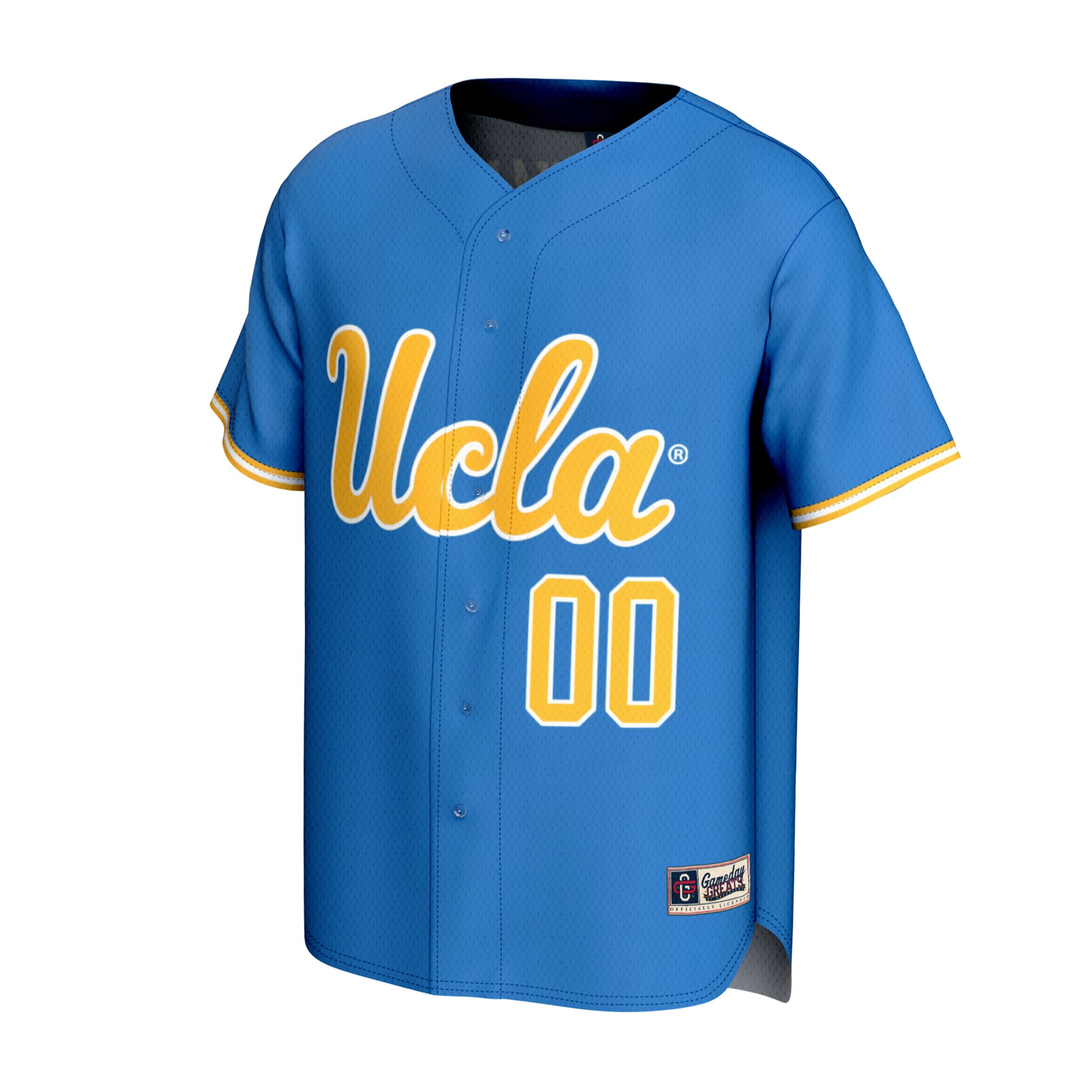 UCLA Bruins Unisex Lightweight Collegiate Baseball Fashion Jersey Blue - front view