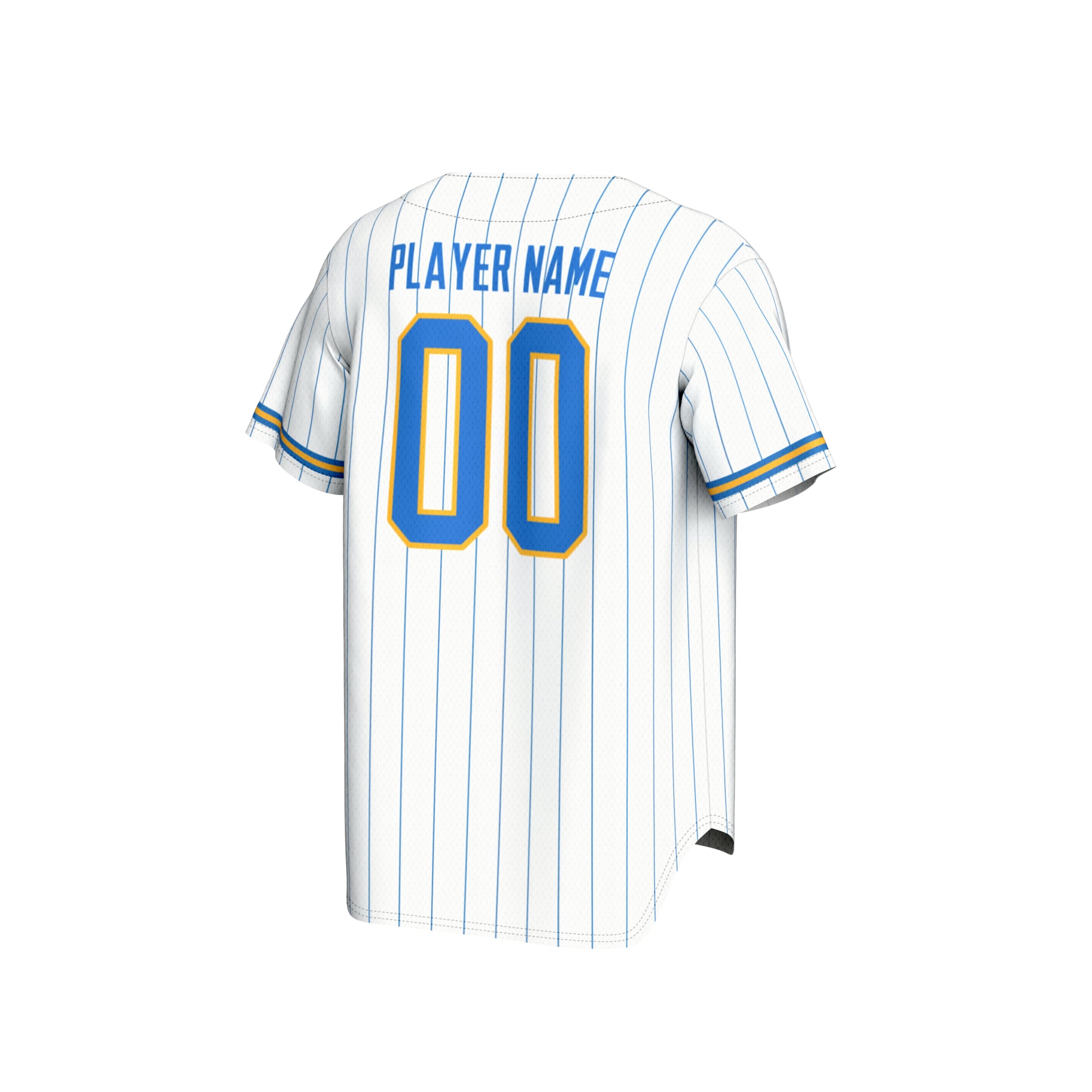 UCLA Bruins Unisex Lightweight Softball Fashion Jersey White - back view