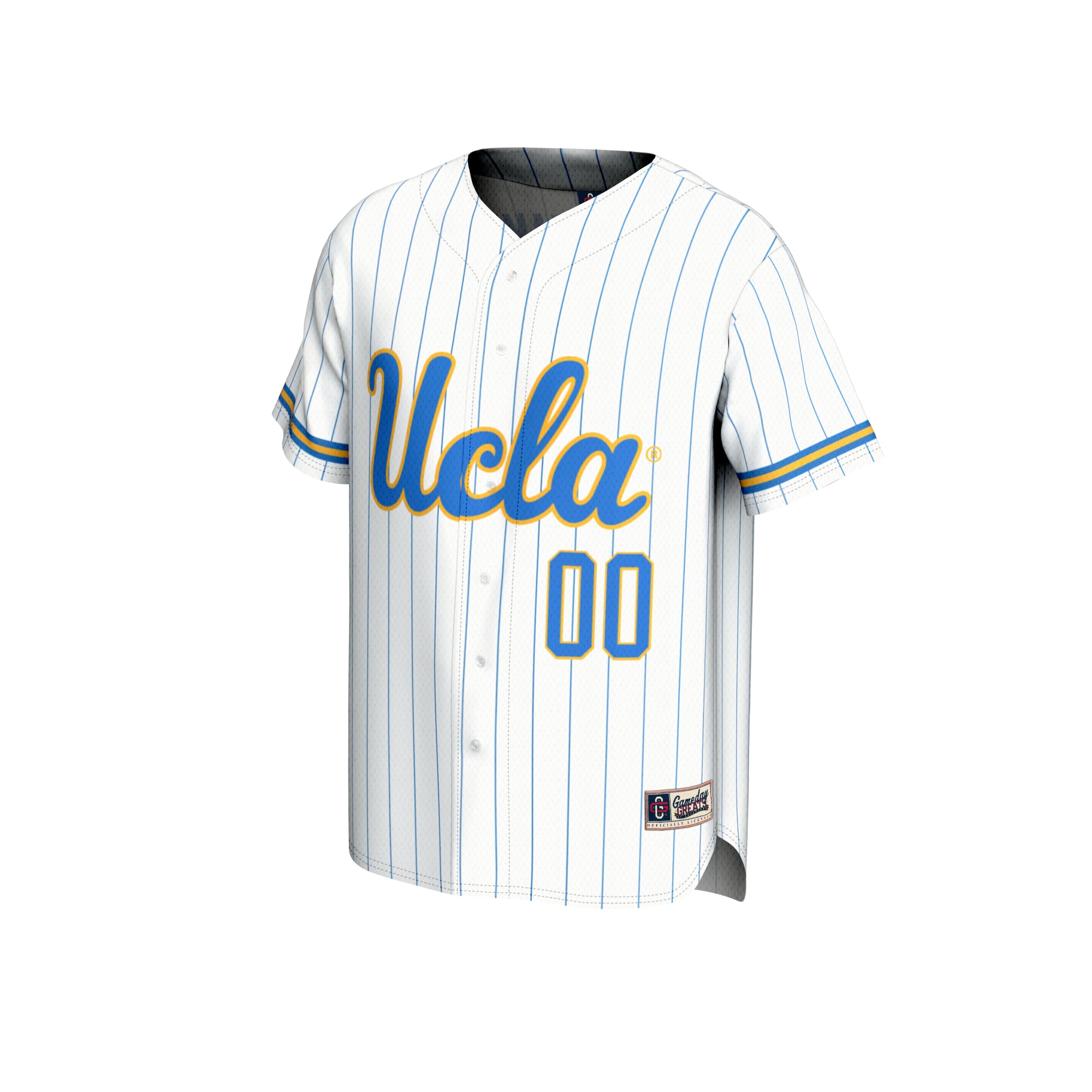UCLA Bruins Unisex Lightweight Softball Fashion Jersey White - front view