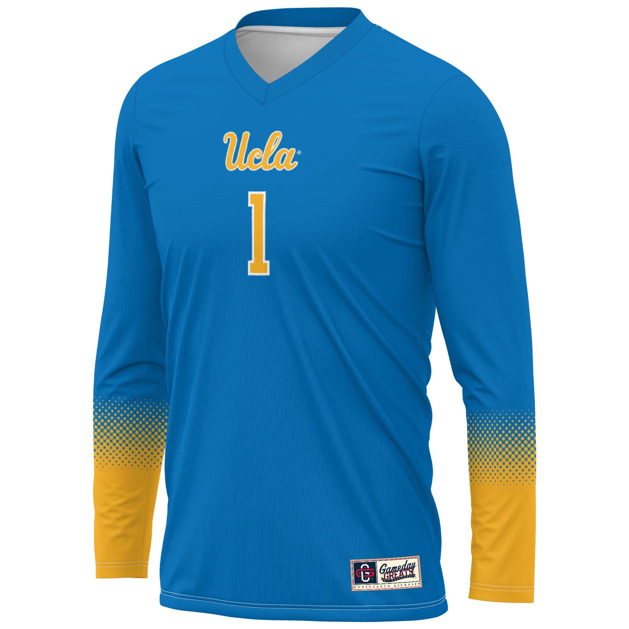 #1 UCLA Bruins Unisex Lightweight Volleyball Jersey Royal - front view