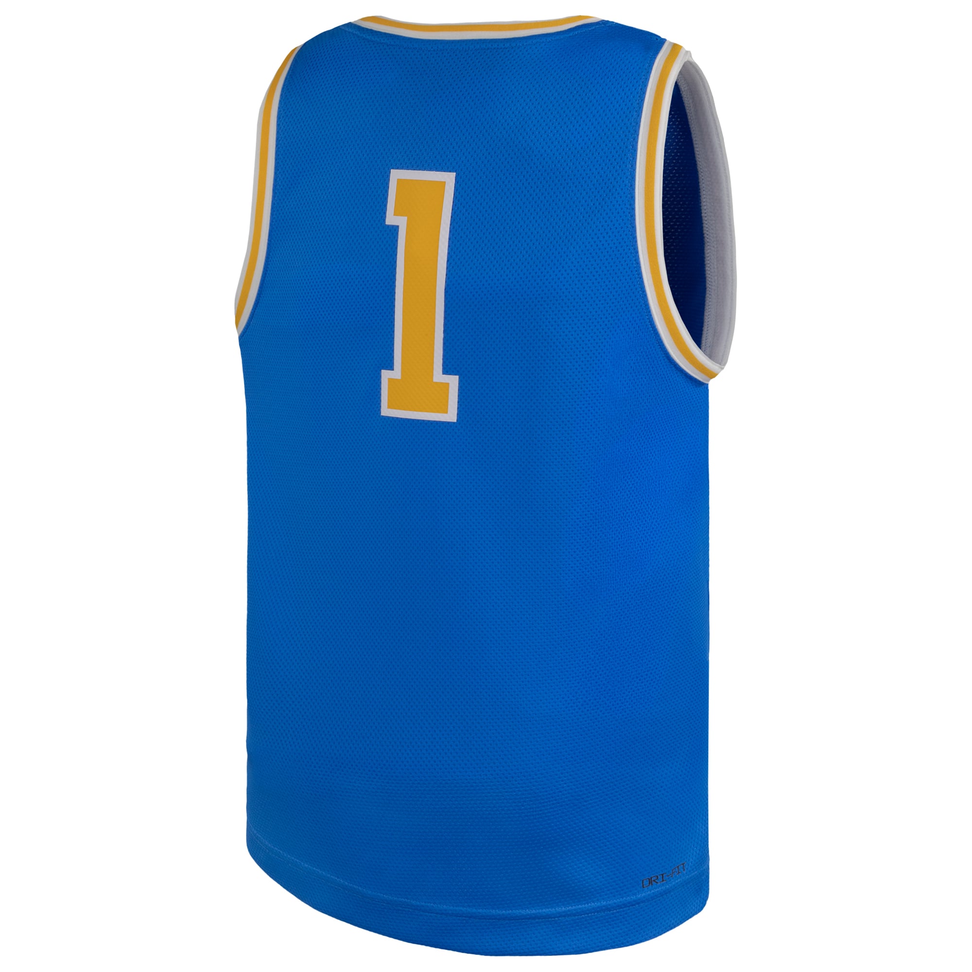 #1 UCLA Bruins Youth Basketball Jersey Blue - back view