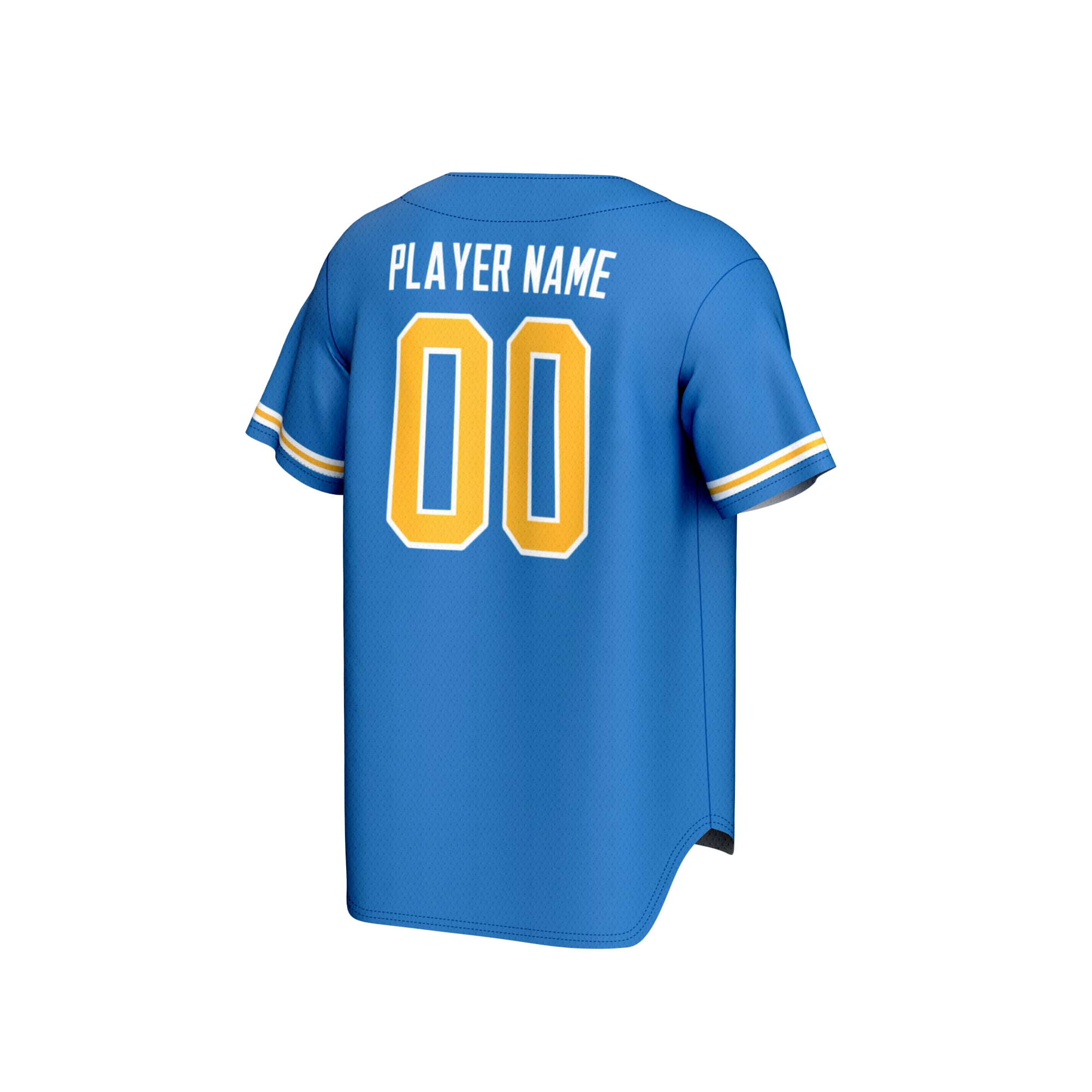 UCLA Bruins Youth Lightweight Softball Fashion Jersey Blue - back view