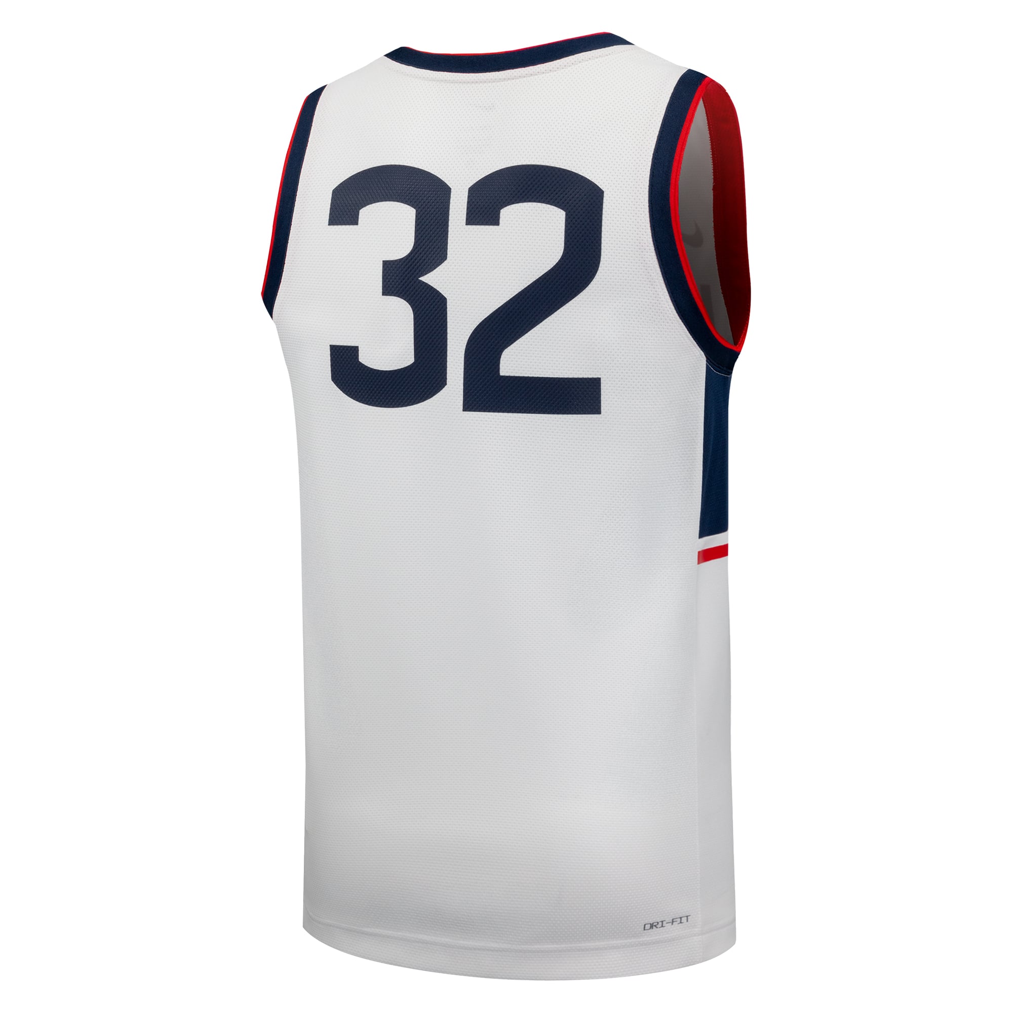#32 UConn Huskies Basketball Jersey White - back view