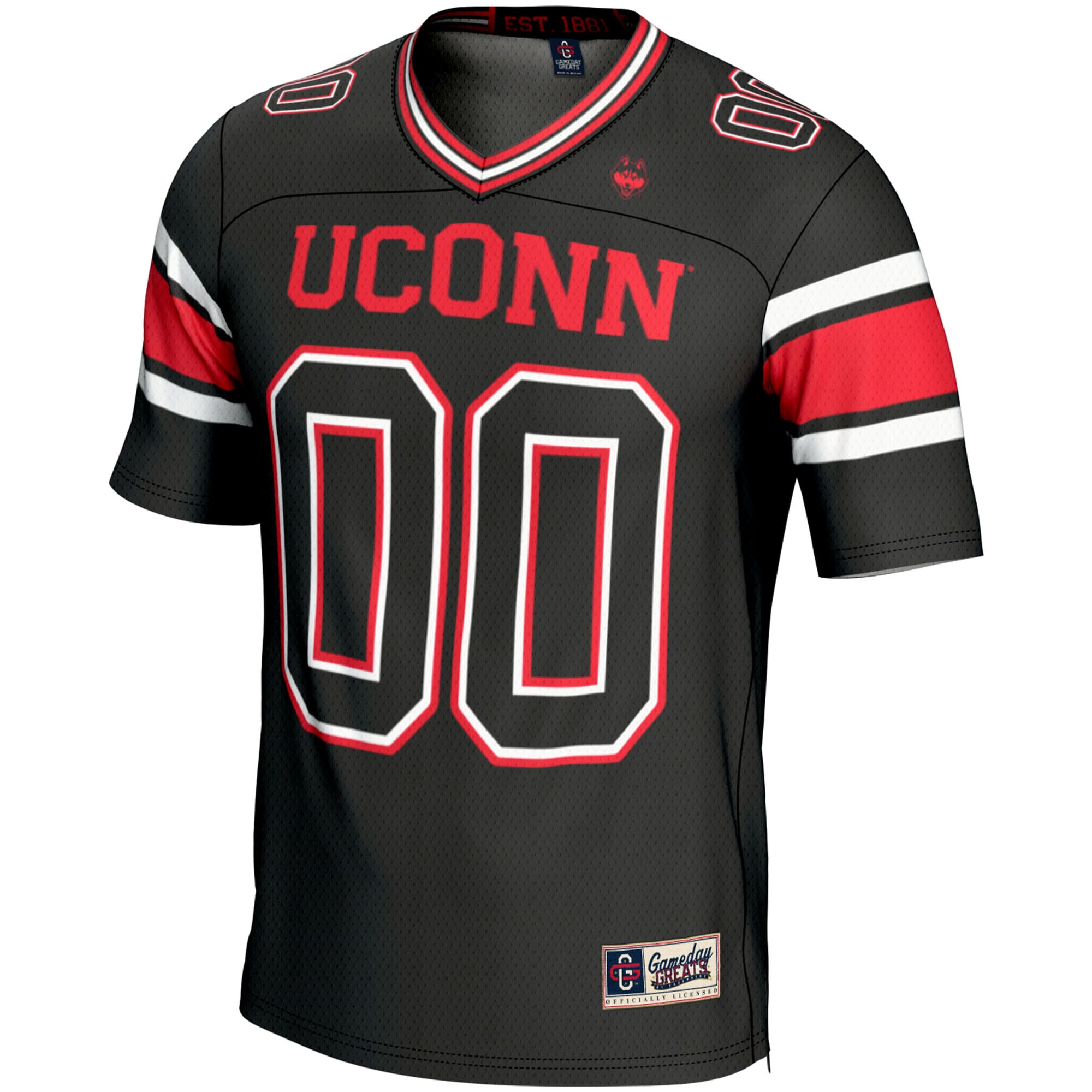UConn Huskies Football Jersey Black - front view