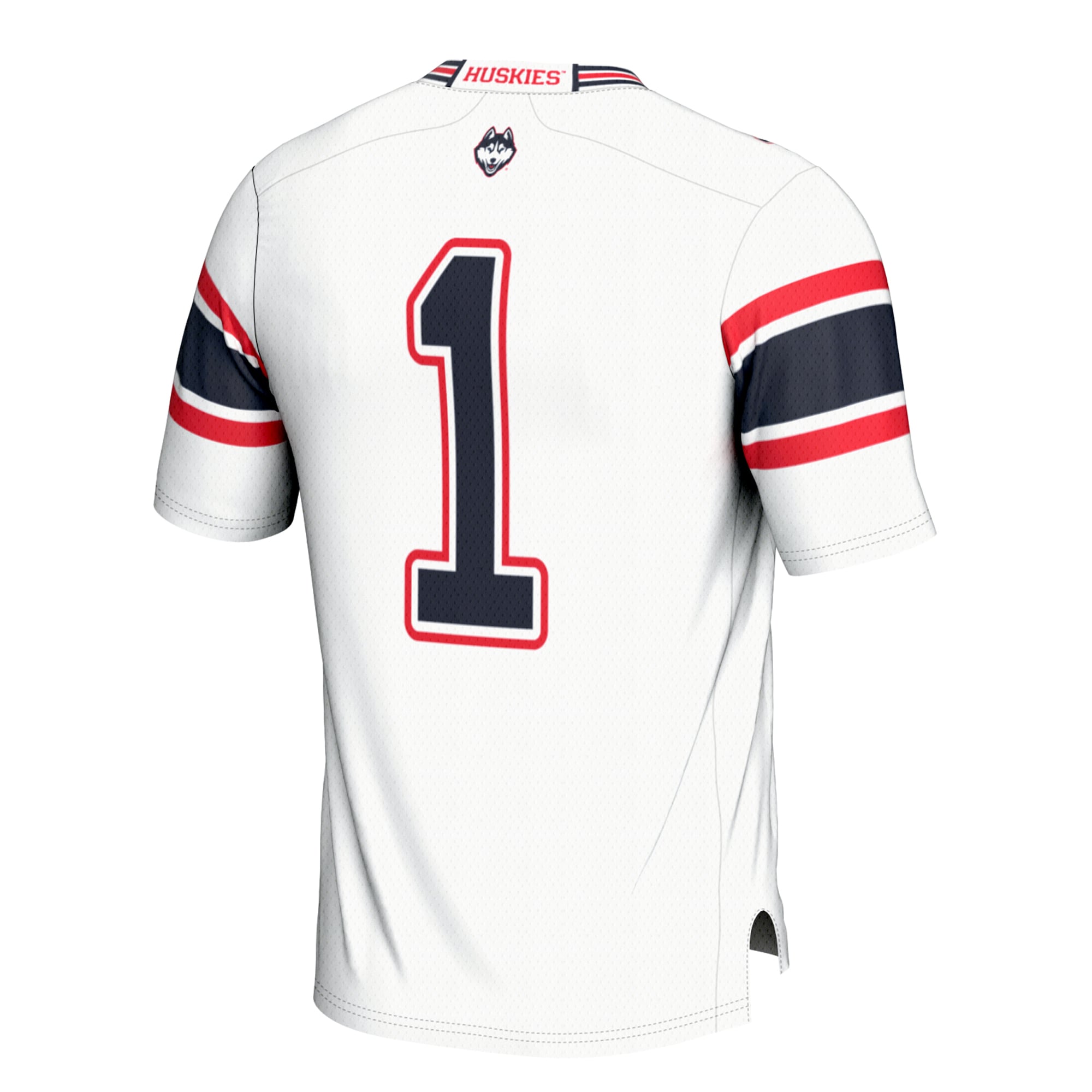#1 UConn Huskies Football Jersey Cardinal - back view