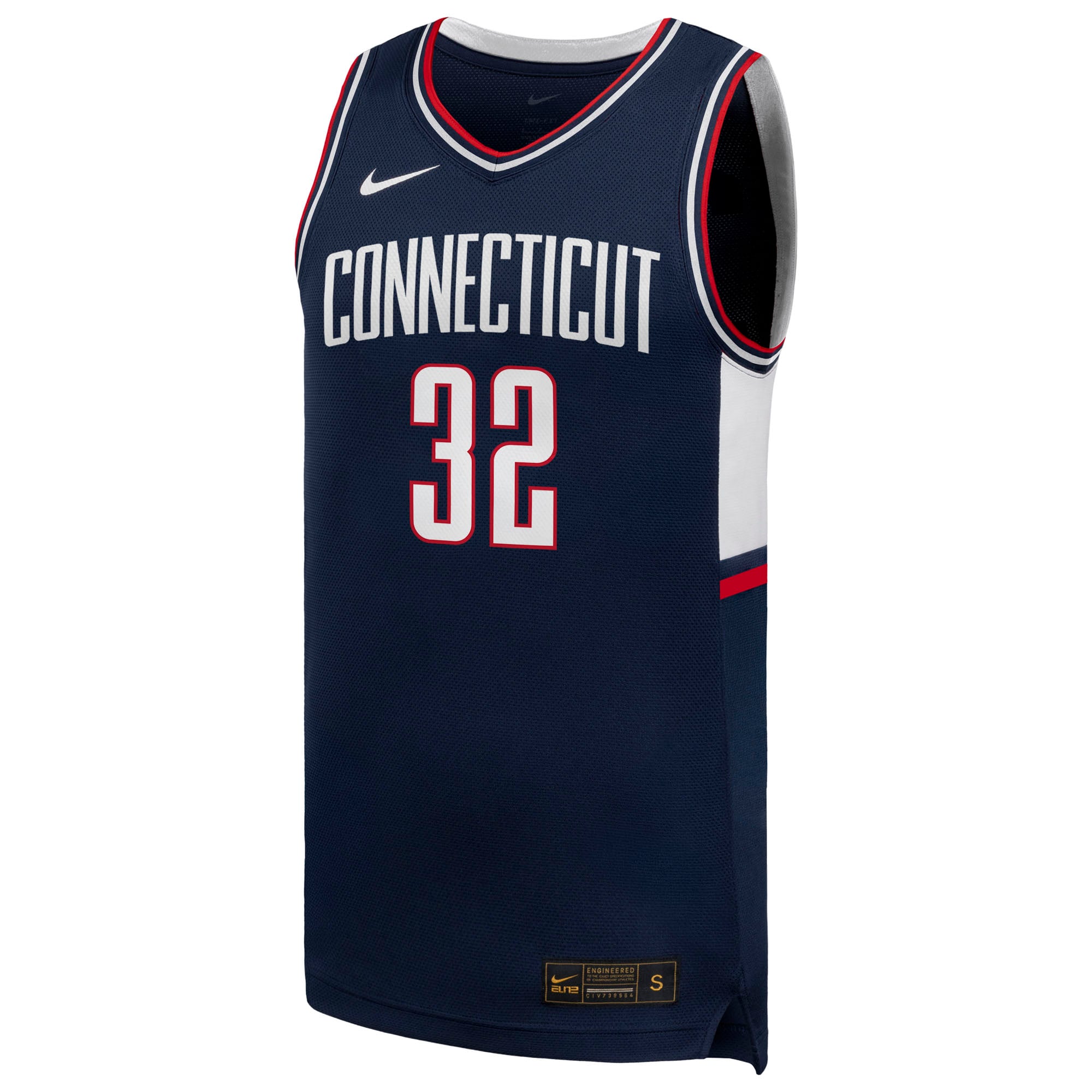 #32 UConn Huskies Retro Jersey Navy - front view