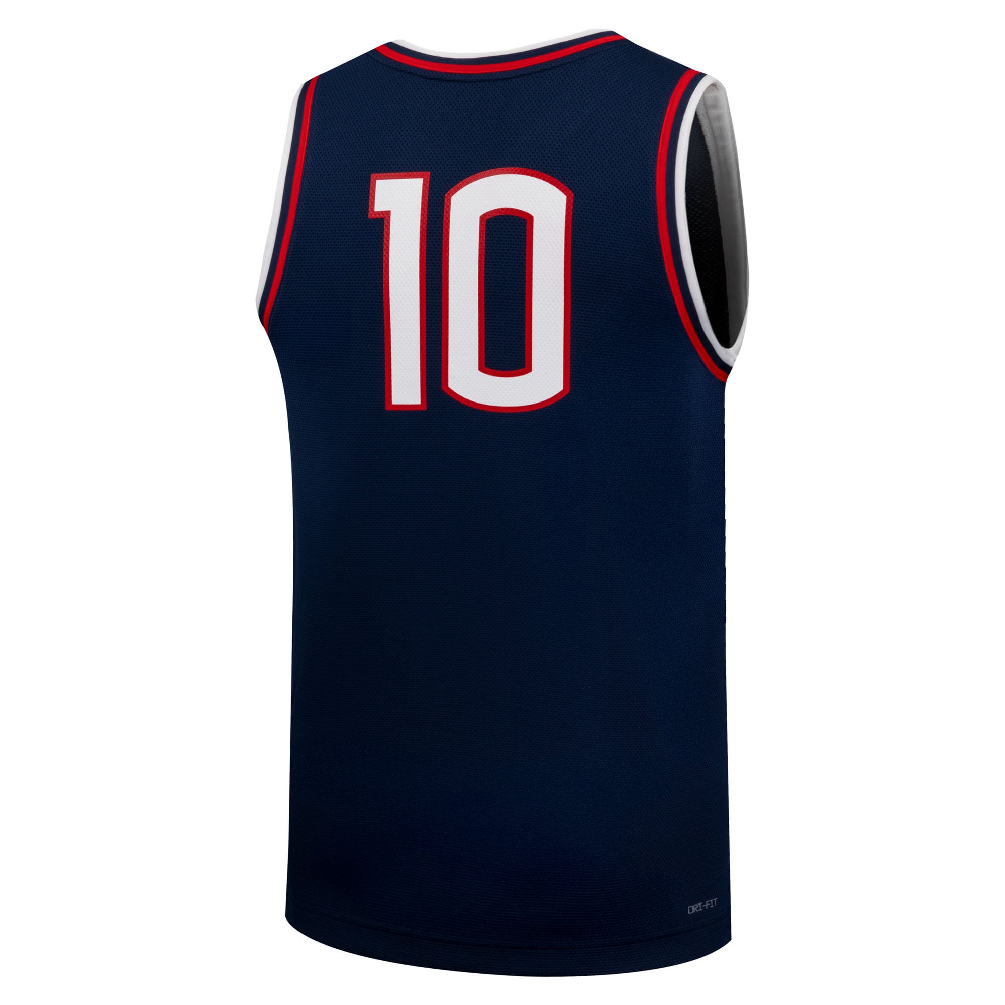 #10 UConn Huskies Unisex Basketball Jersey Navy - back view