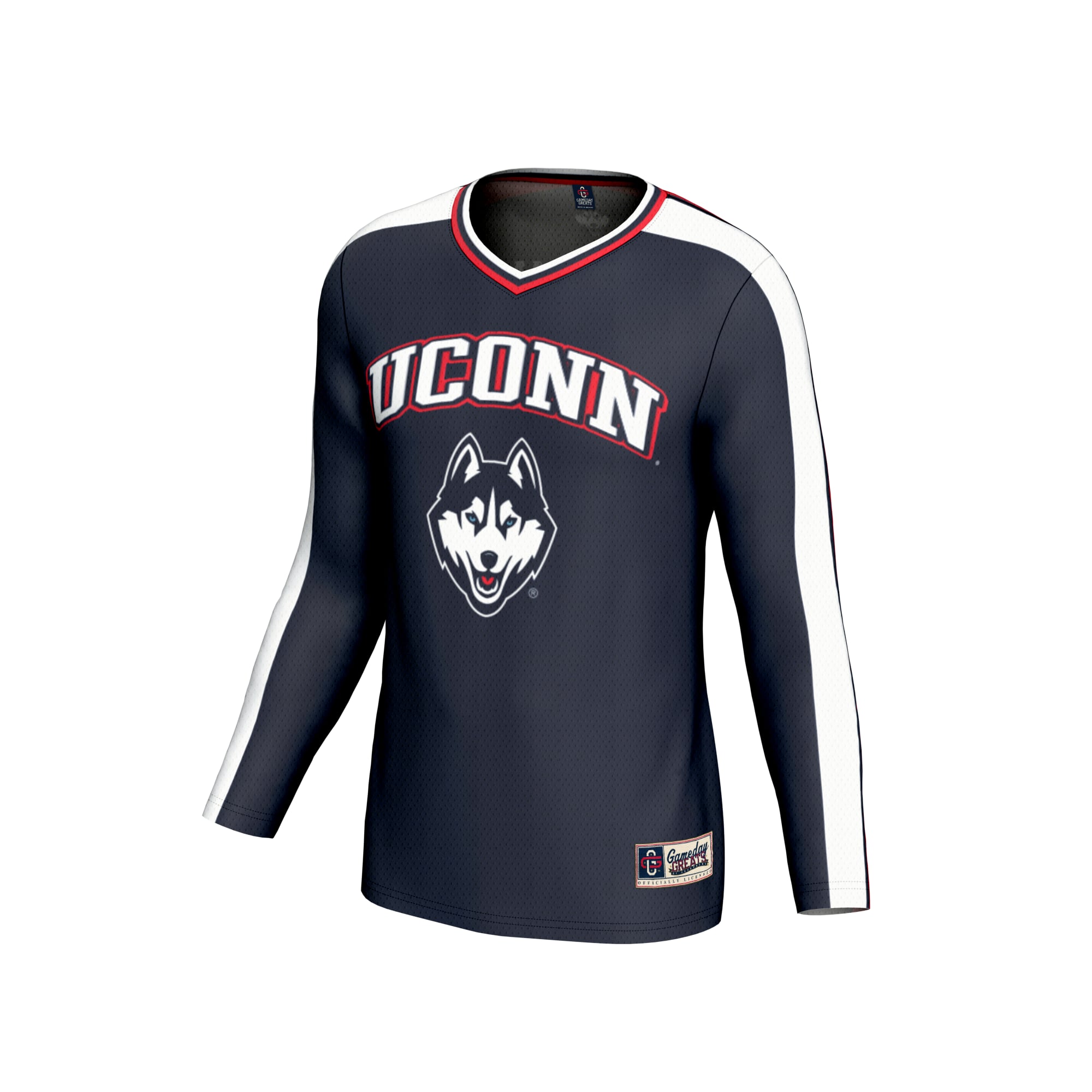 UConn Huskies Unisex Lightweight Collegiate Volleyball Fashion Jersey Navy - front view