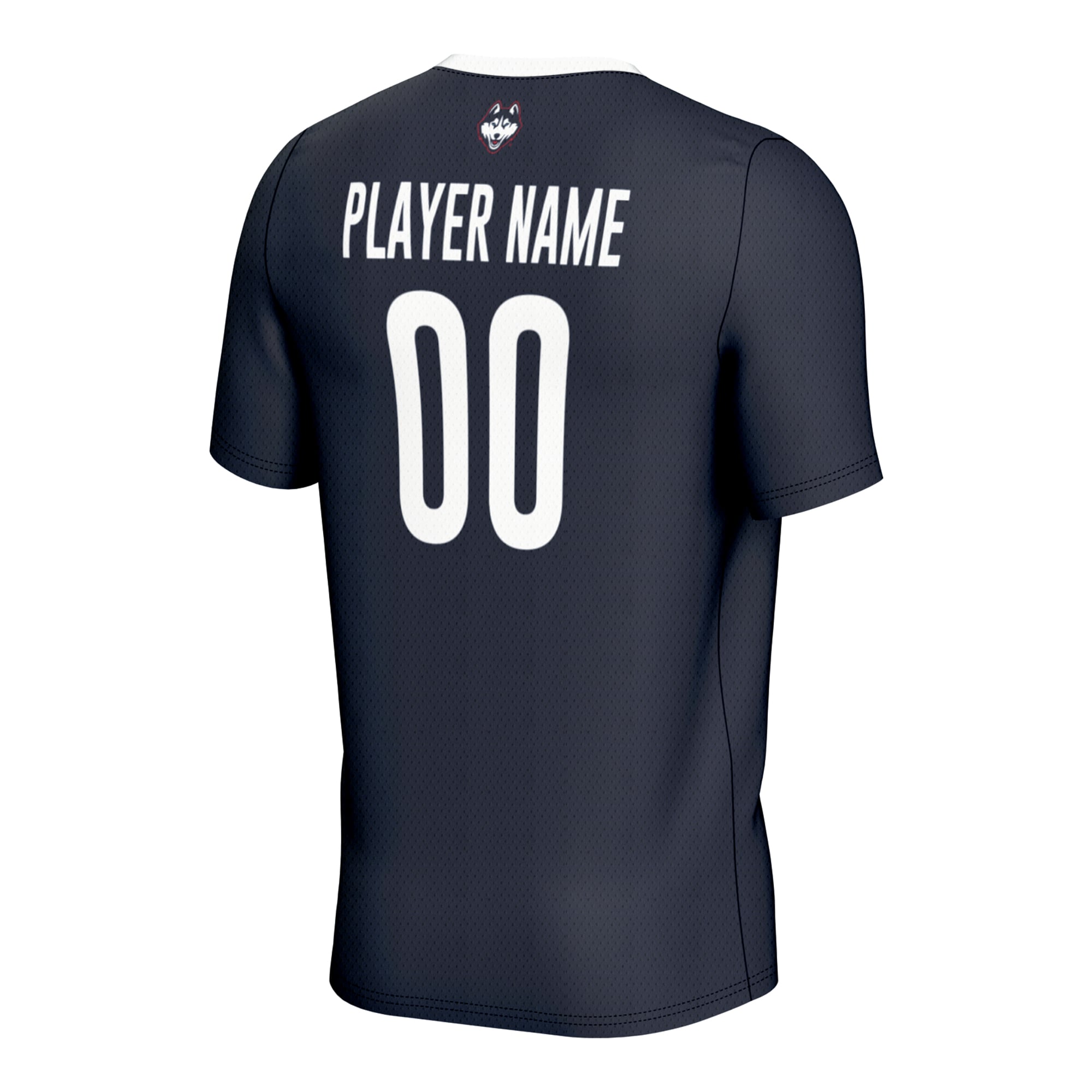 UConn Huskies Unisex Lightweight Soccer Jersey Navy - back view