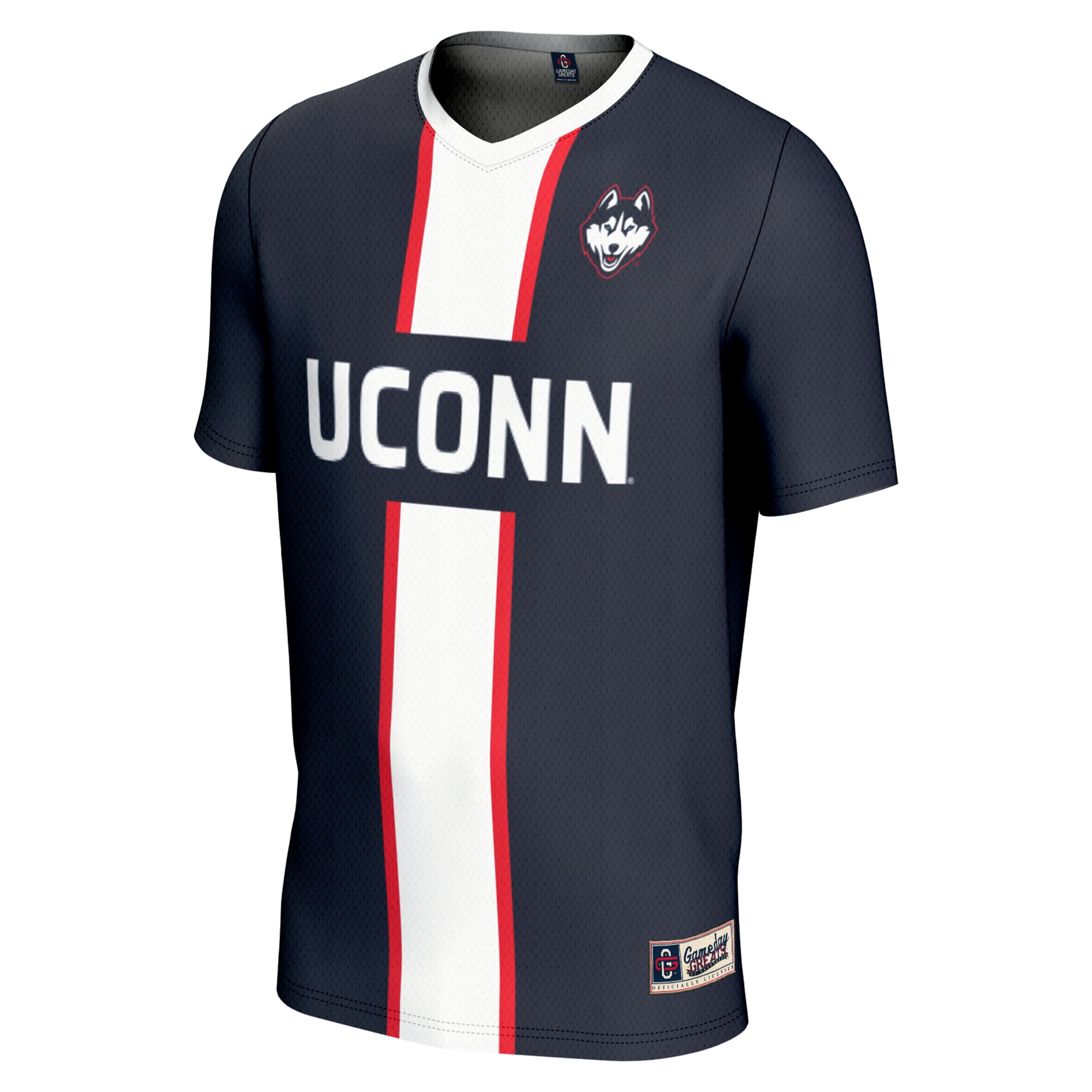 UConn Huskies Unisex Lightweight Soccer Jersey Navy - front view