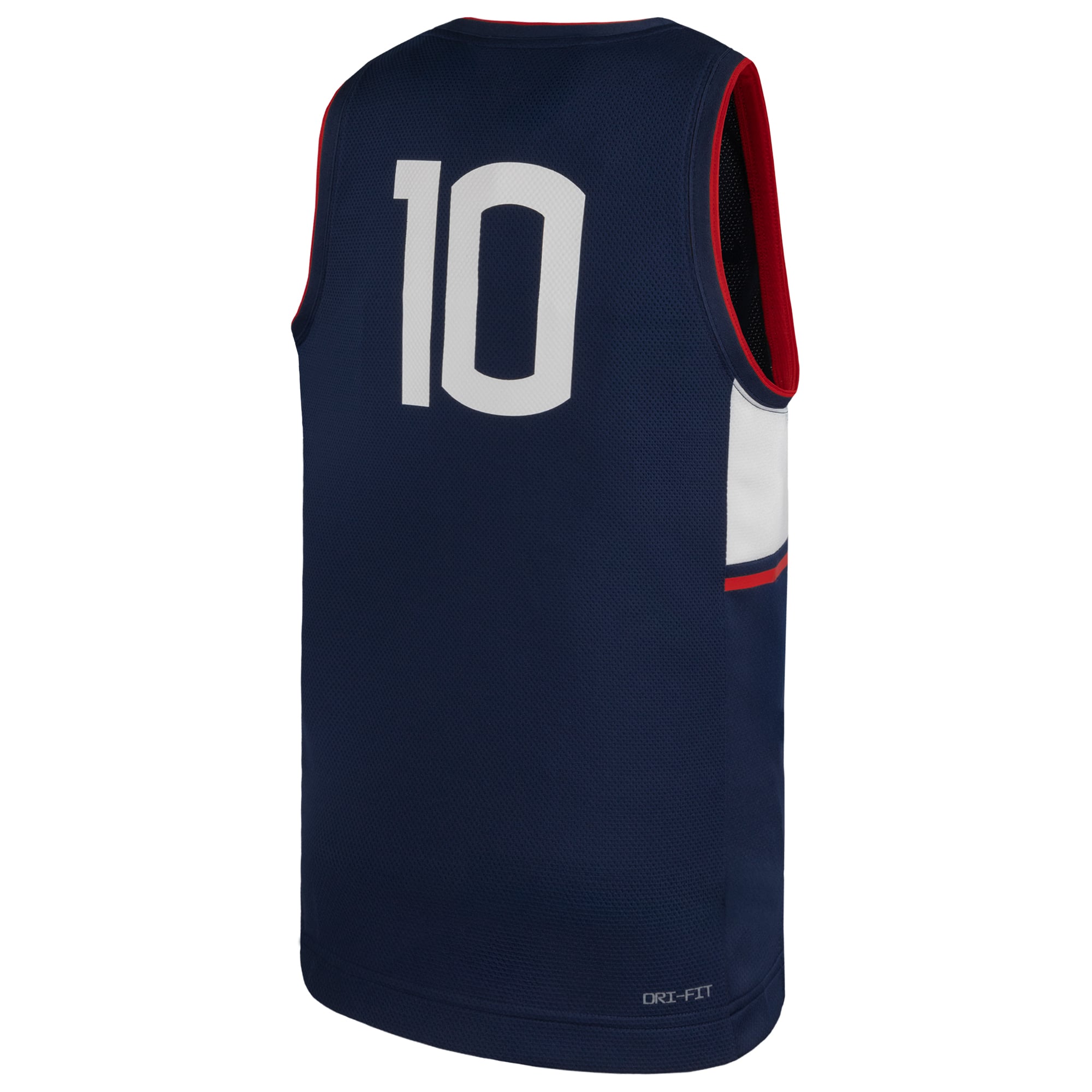 #10 UConn Huskies Youth Basketball Jersey Navy - back view