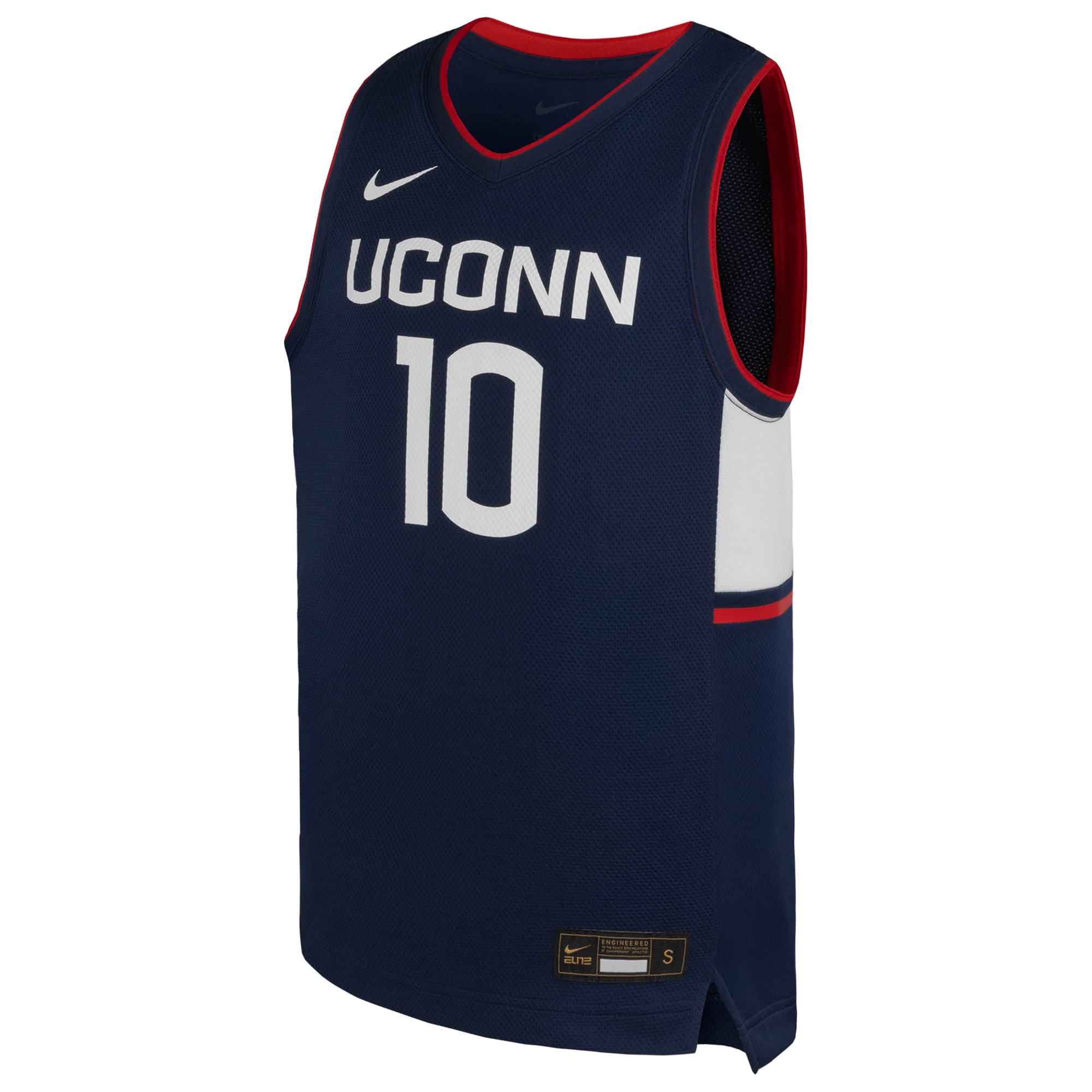 #10 UConn Huskies Youth Basketball Jersey Navy - front view