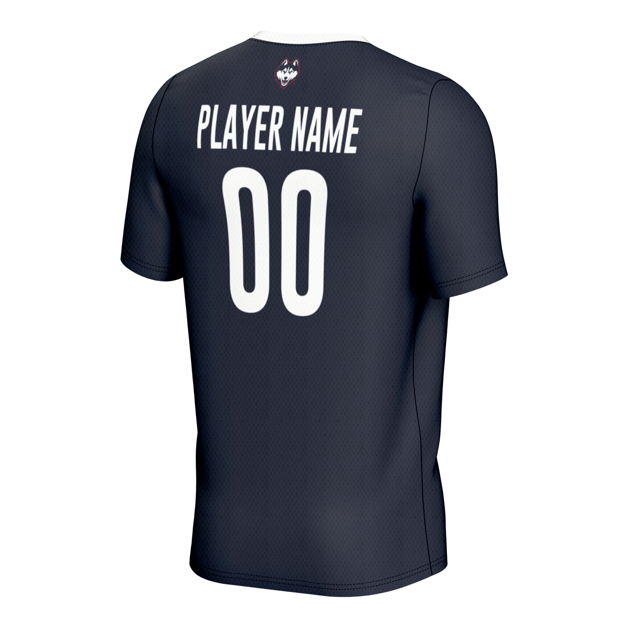UConn Huskies Youth Lightweight Men's Soccer Jersey Navy - back view