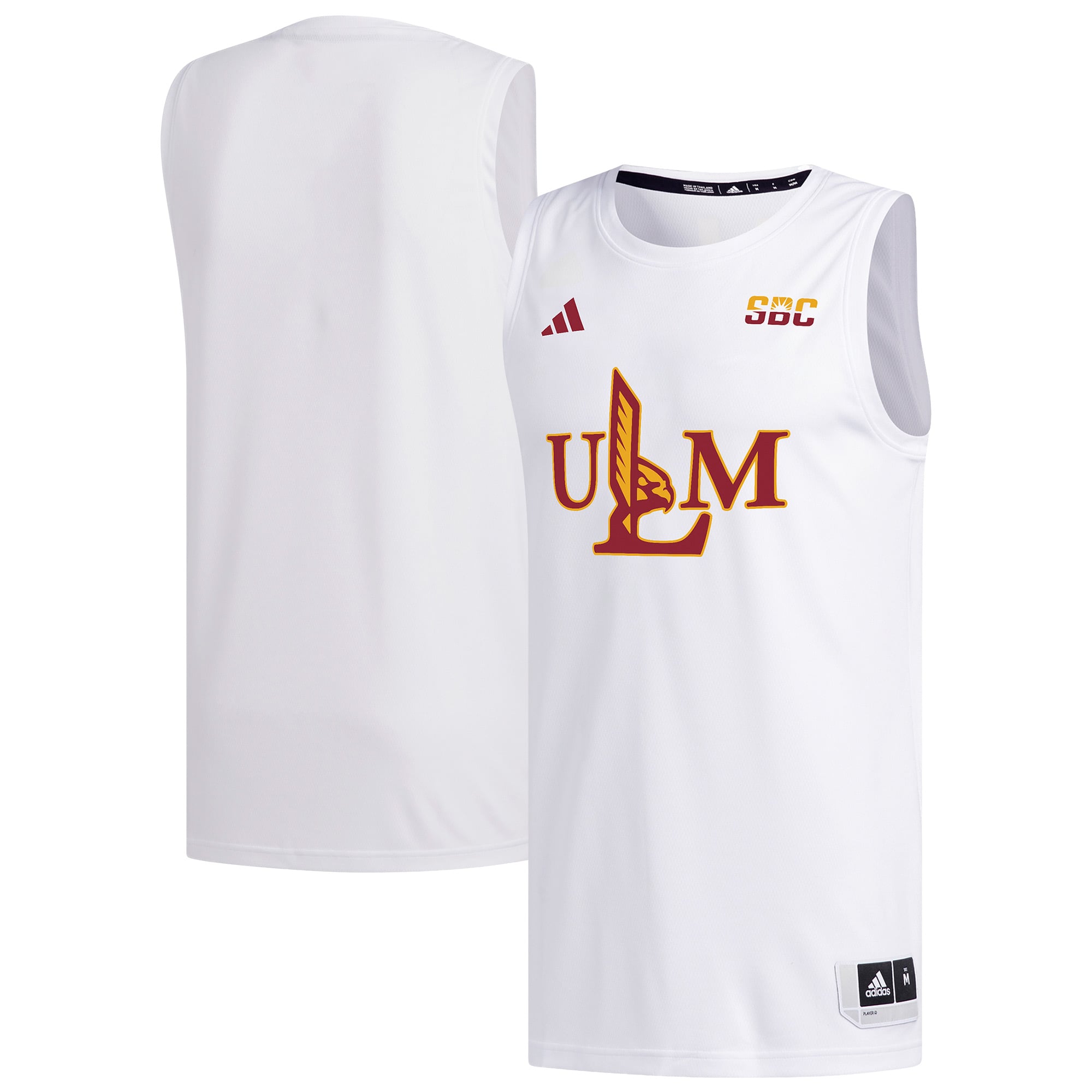 ULM Warhawks Basketball Jersey White - front and back view