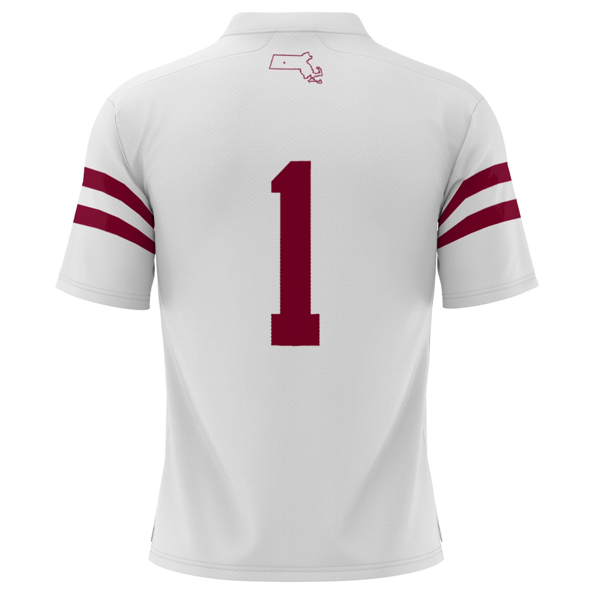 #1 UMass Minutemen Football Jersey White - back view