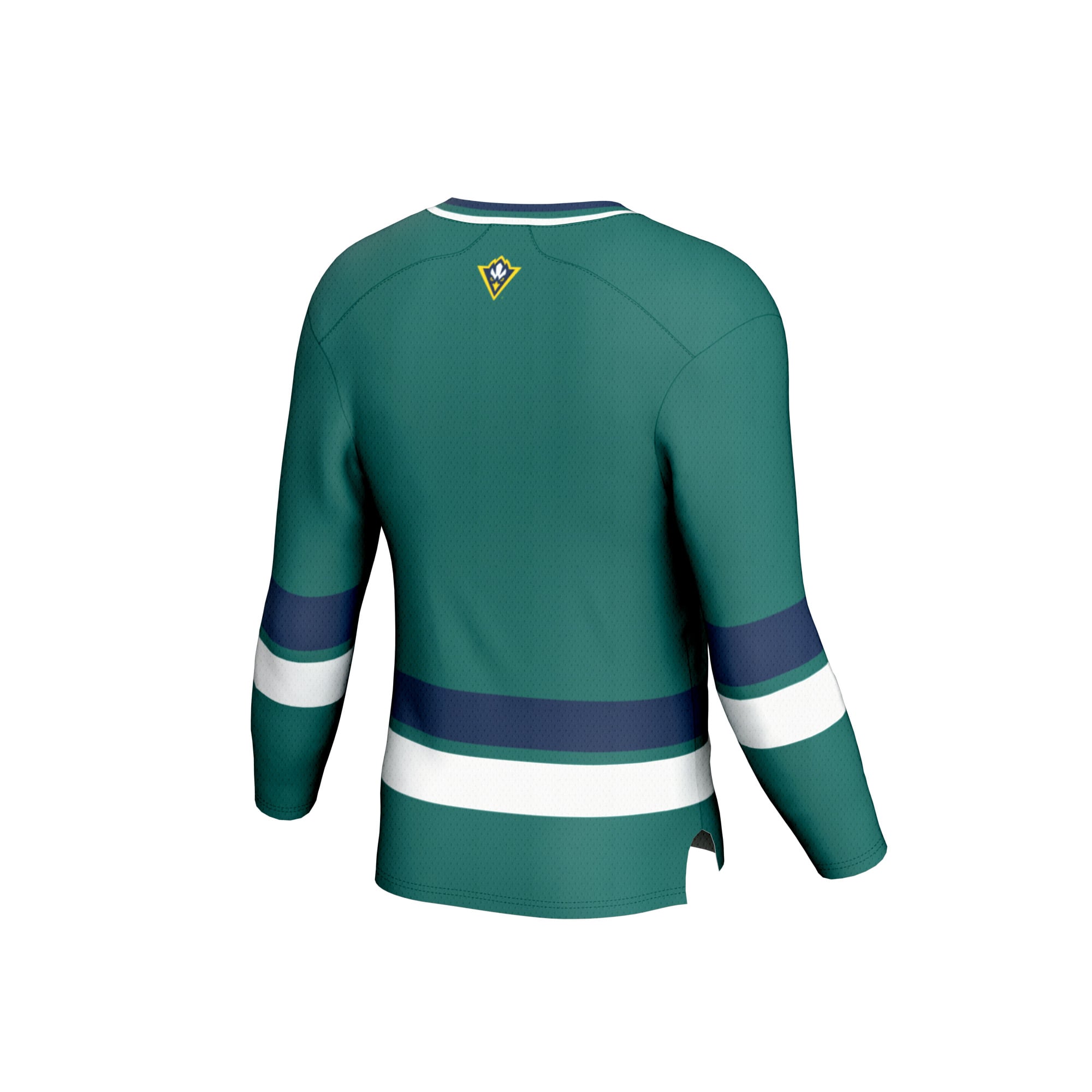 UNC Wilmington Seahawks Hockey Jersey Teal - back view