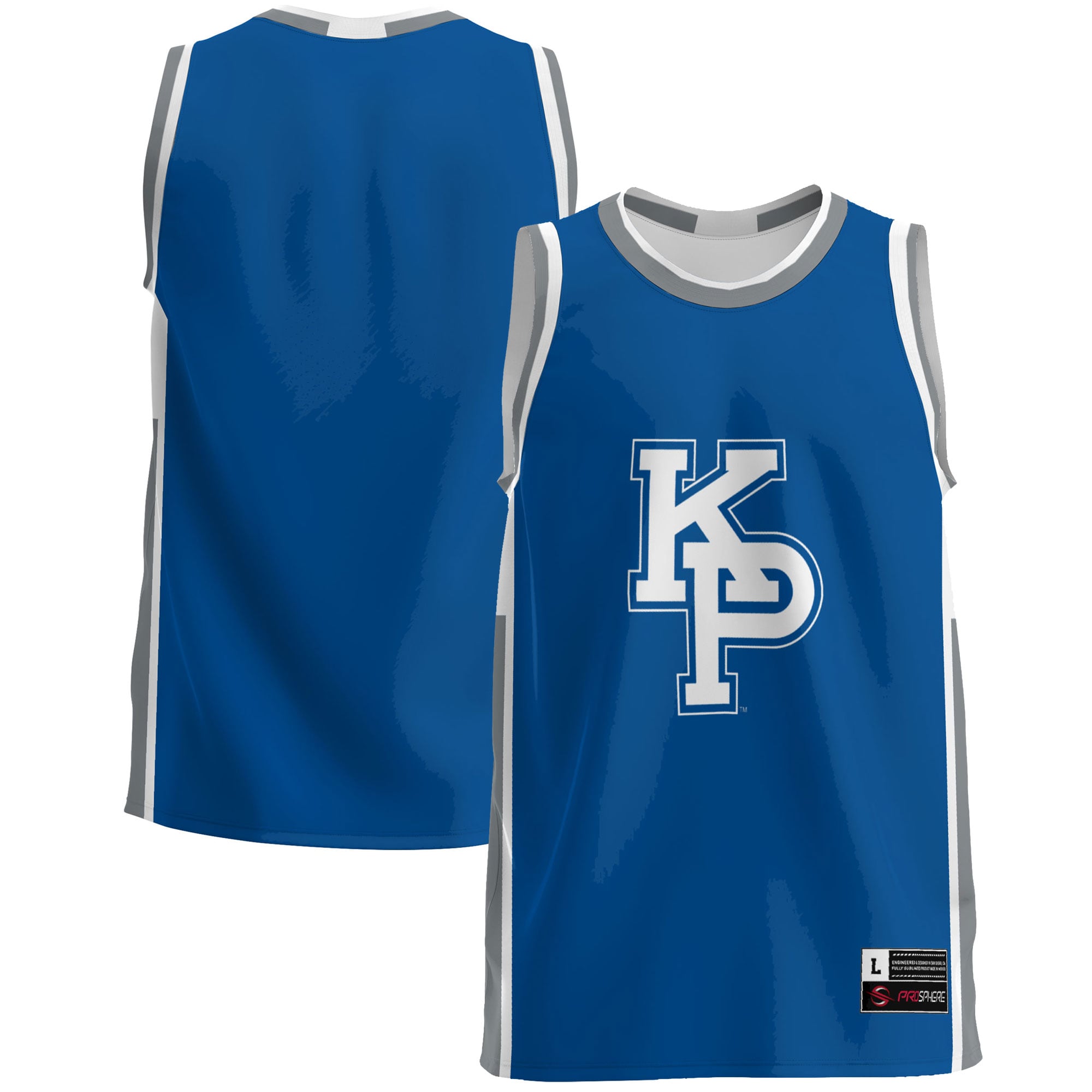 United States Marine Corps Lightweight Basketball Jersey Blue - front and back view