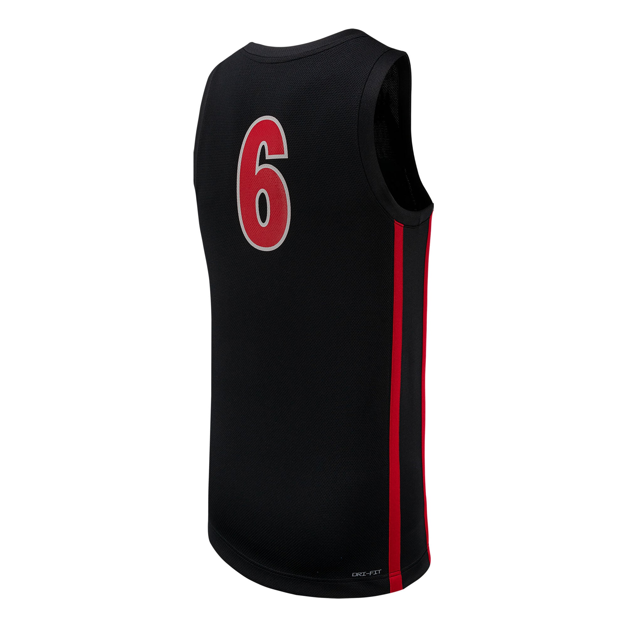 #6 UNLV Rebels Basketball Jersey Black - back view