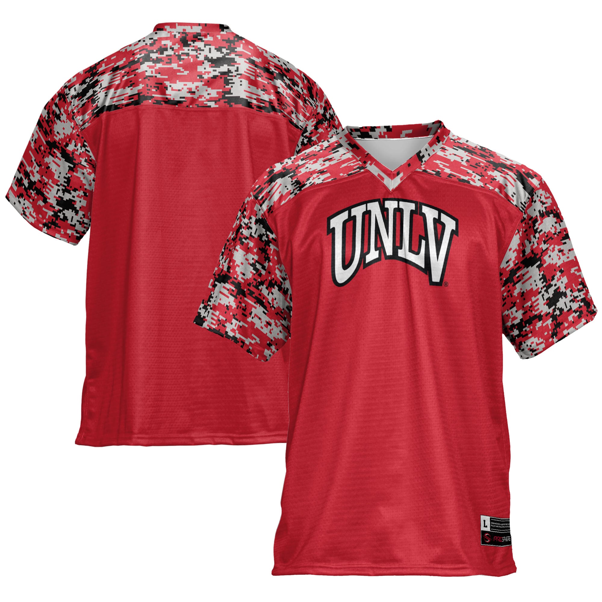 UNLV Rebels Football Jersey Scarlet - front and back view