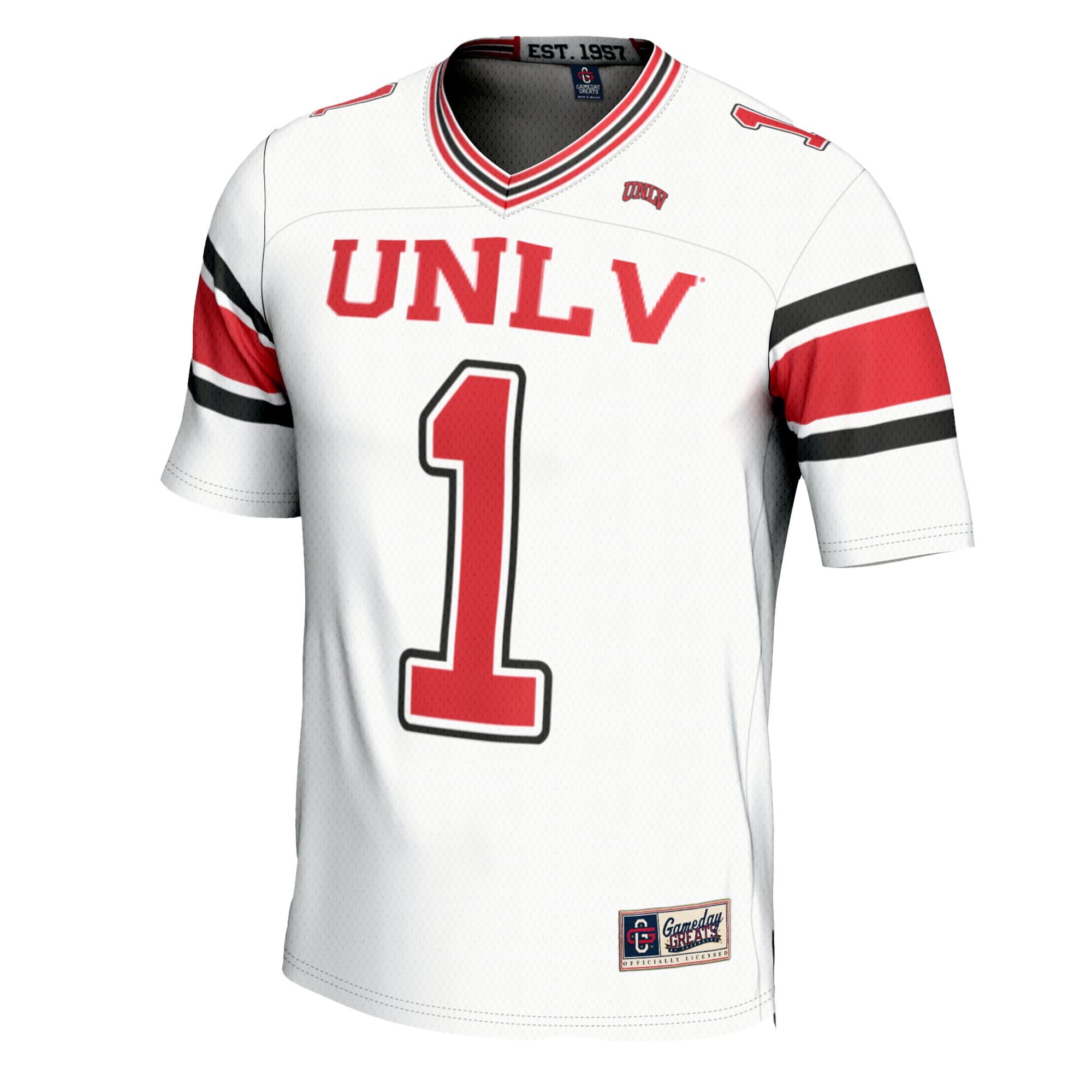 #1 UNLV Rebels Youth Football Jersey White - front view