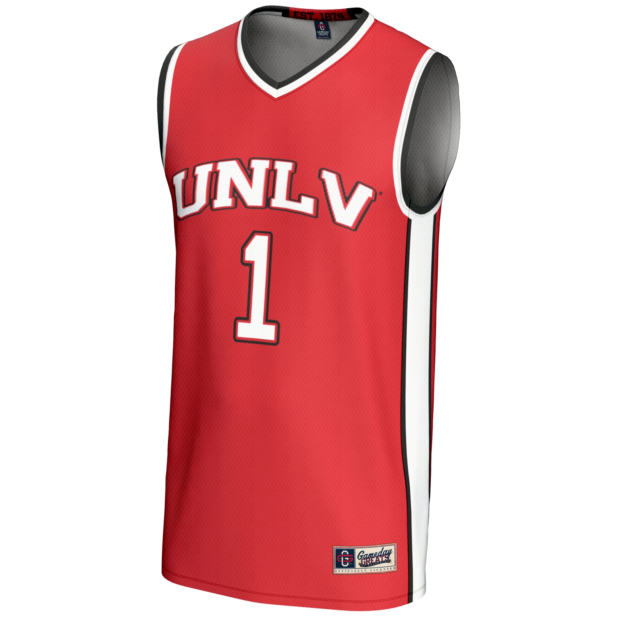 #1 UNLV Rebels Youth Lightweight Basketball Jersey Scarlet - front view