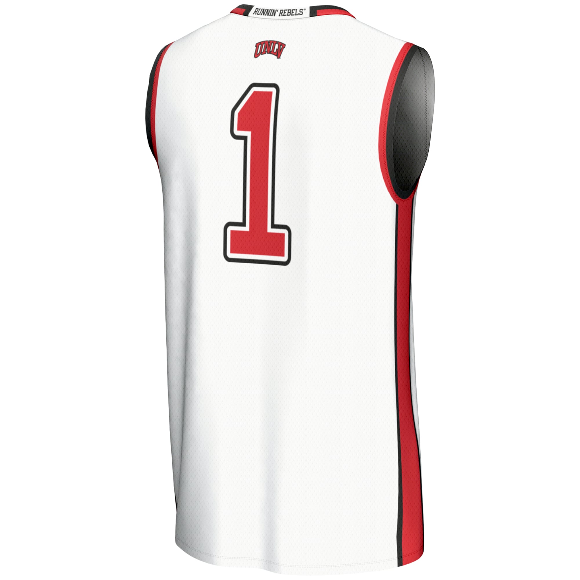 #1 UNLV Rebels Youth Lightweight Basketball Jersey White - back view