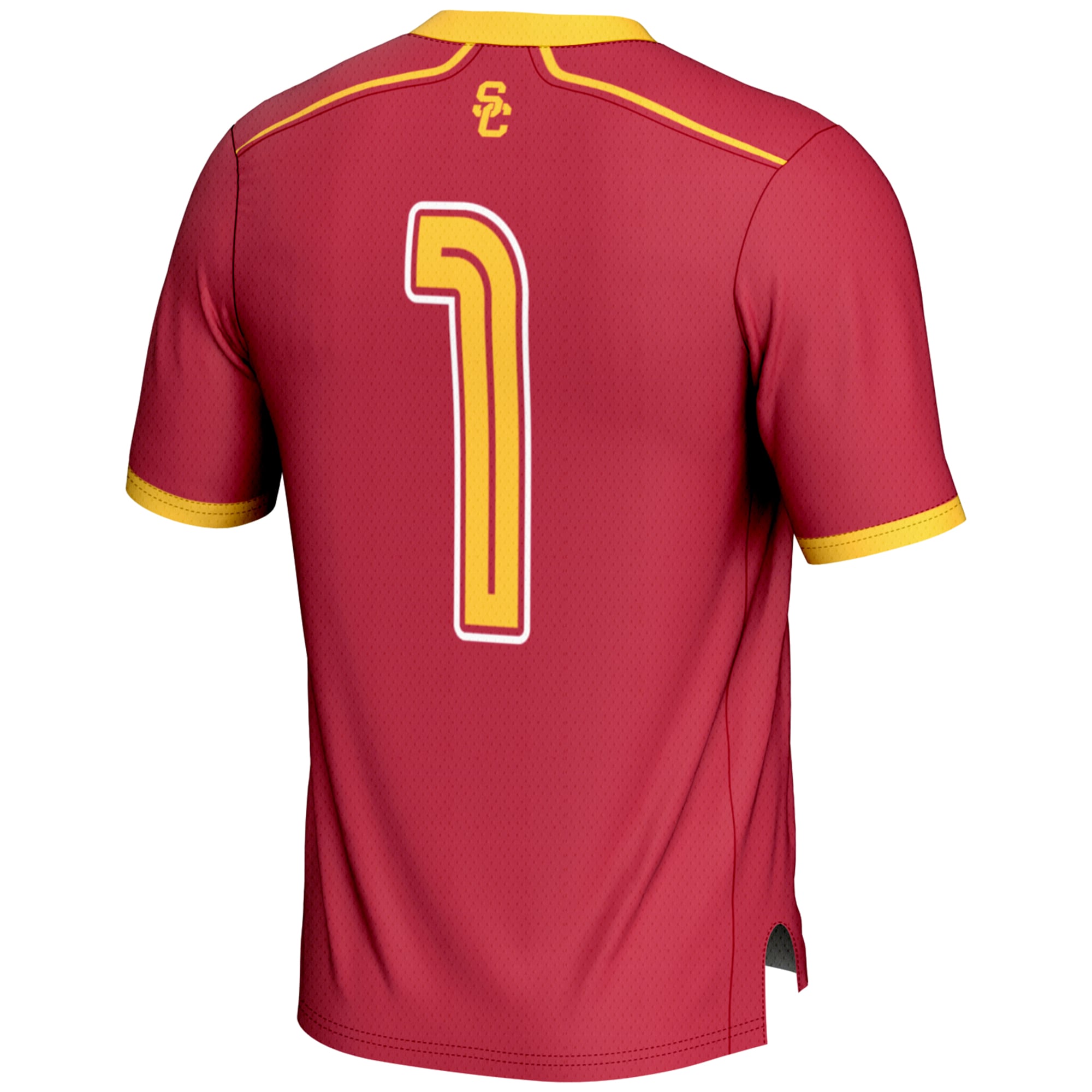 USC Trojans #1 Lightweight Lacrosse Jersey Cardinal - back view