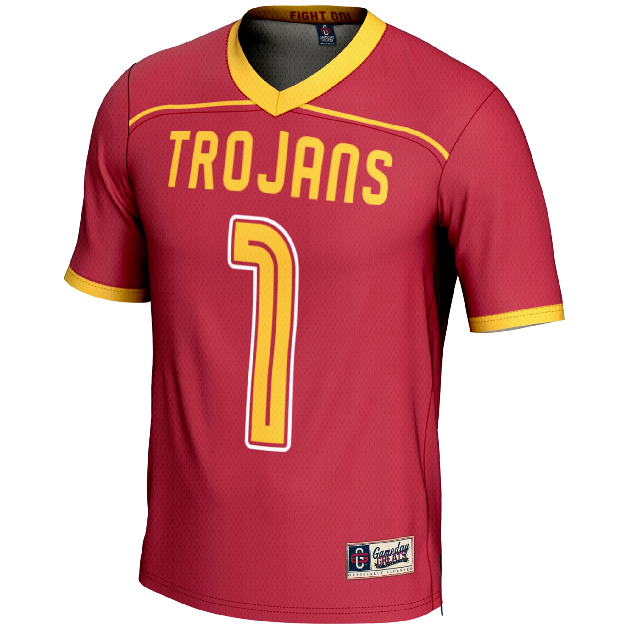 USC Trojans #1 Lightweight Lacrosse Jersey Cardinal - front view
