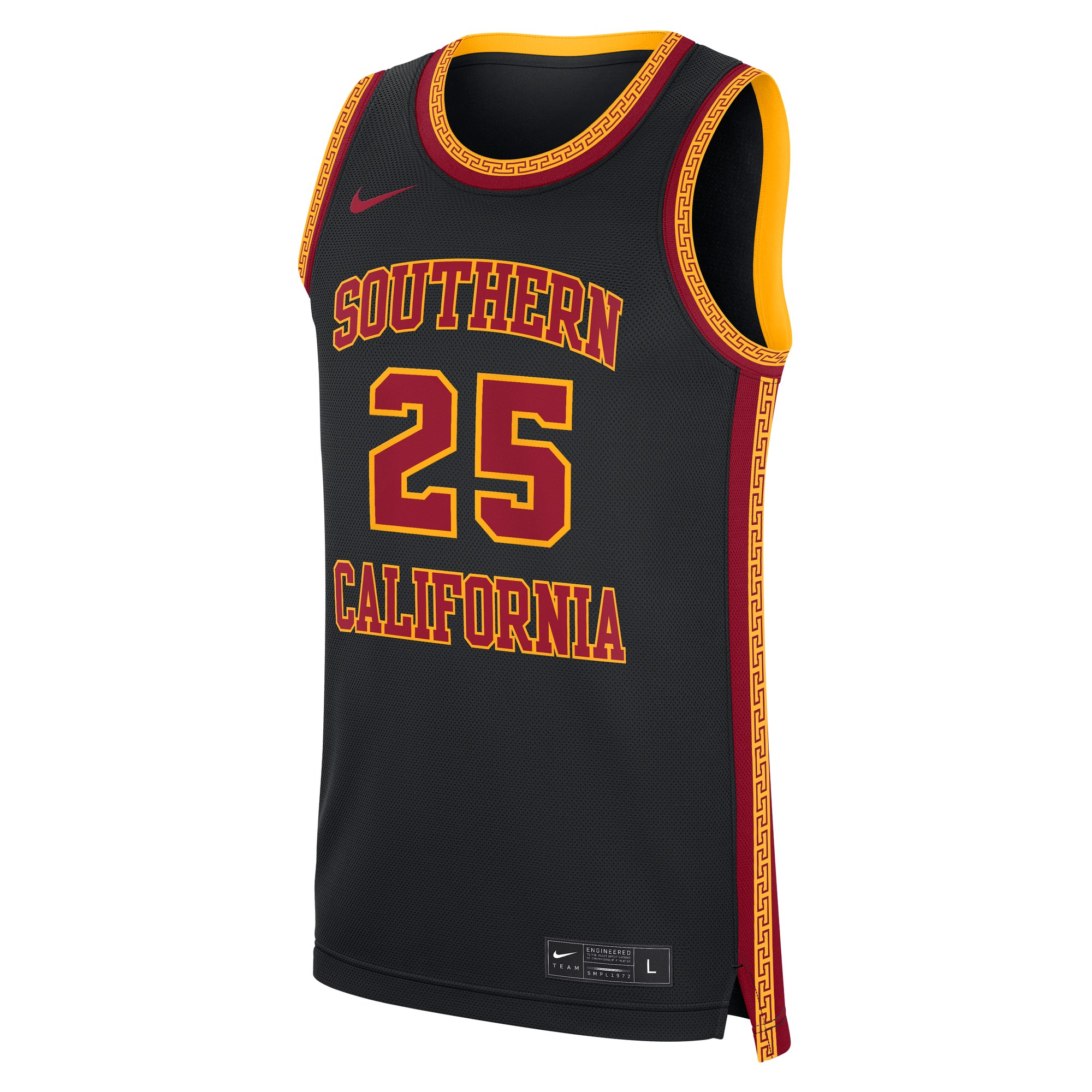 #25 USC Trojans Alternate Basketball Jersey Black - front view