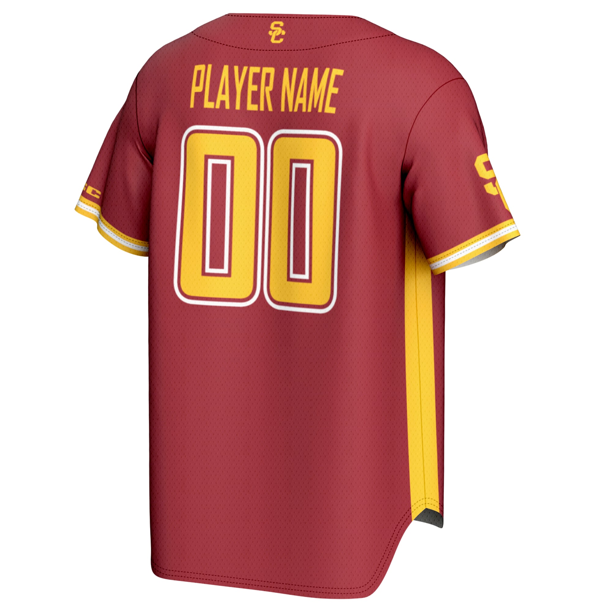 USC Trojans Baseball Lightweight Jersey Cardinal - back view