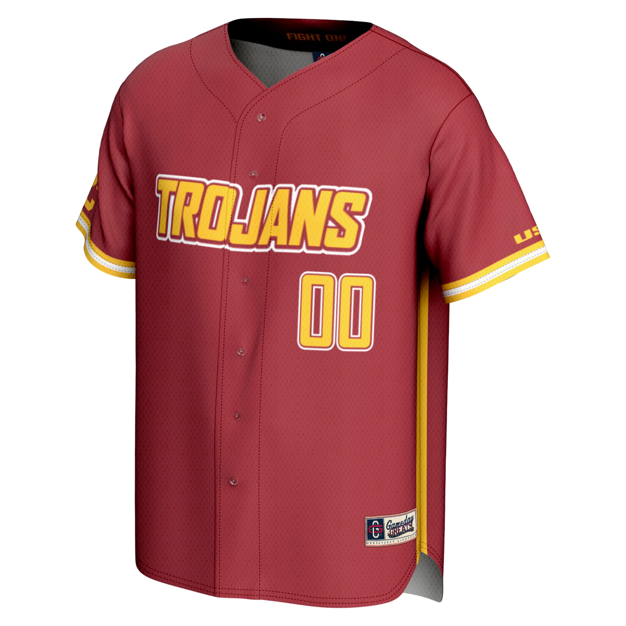 USC Trojans Baseball Lightweight Jersey Cardinal - front view