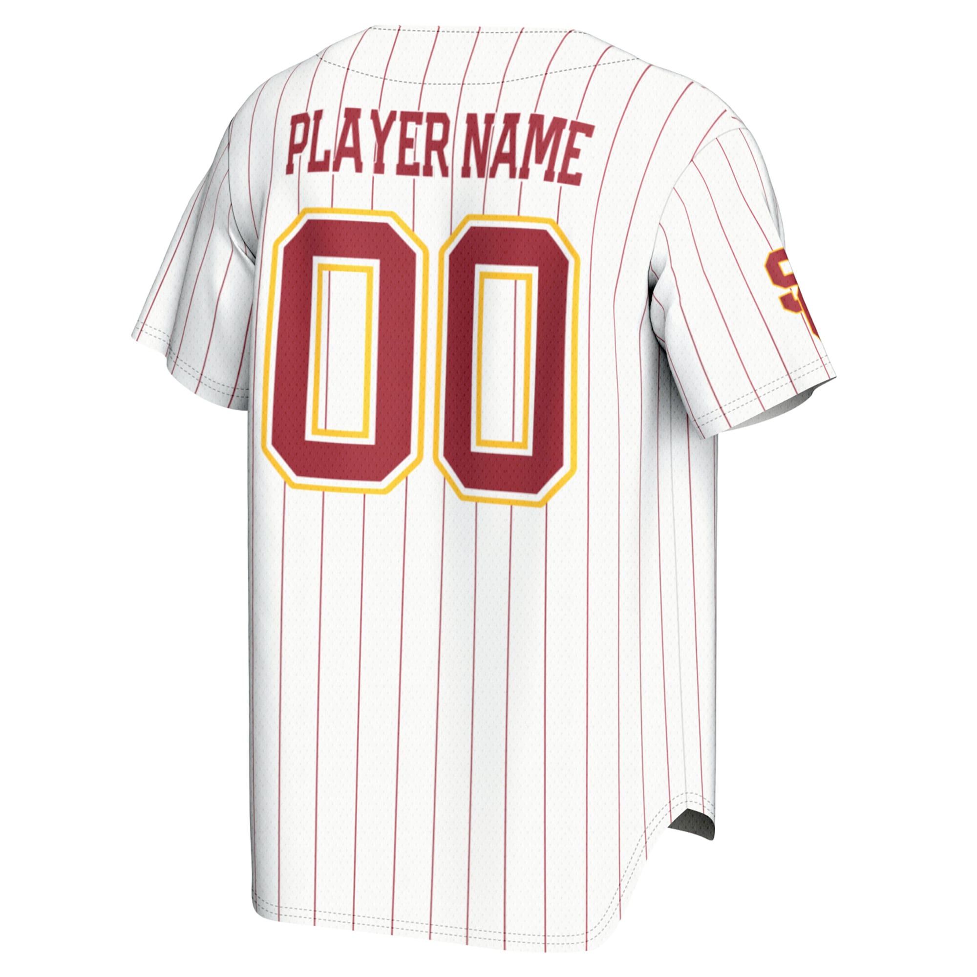 USC Trojans Baseball Lightweight Jersey White - back view