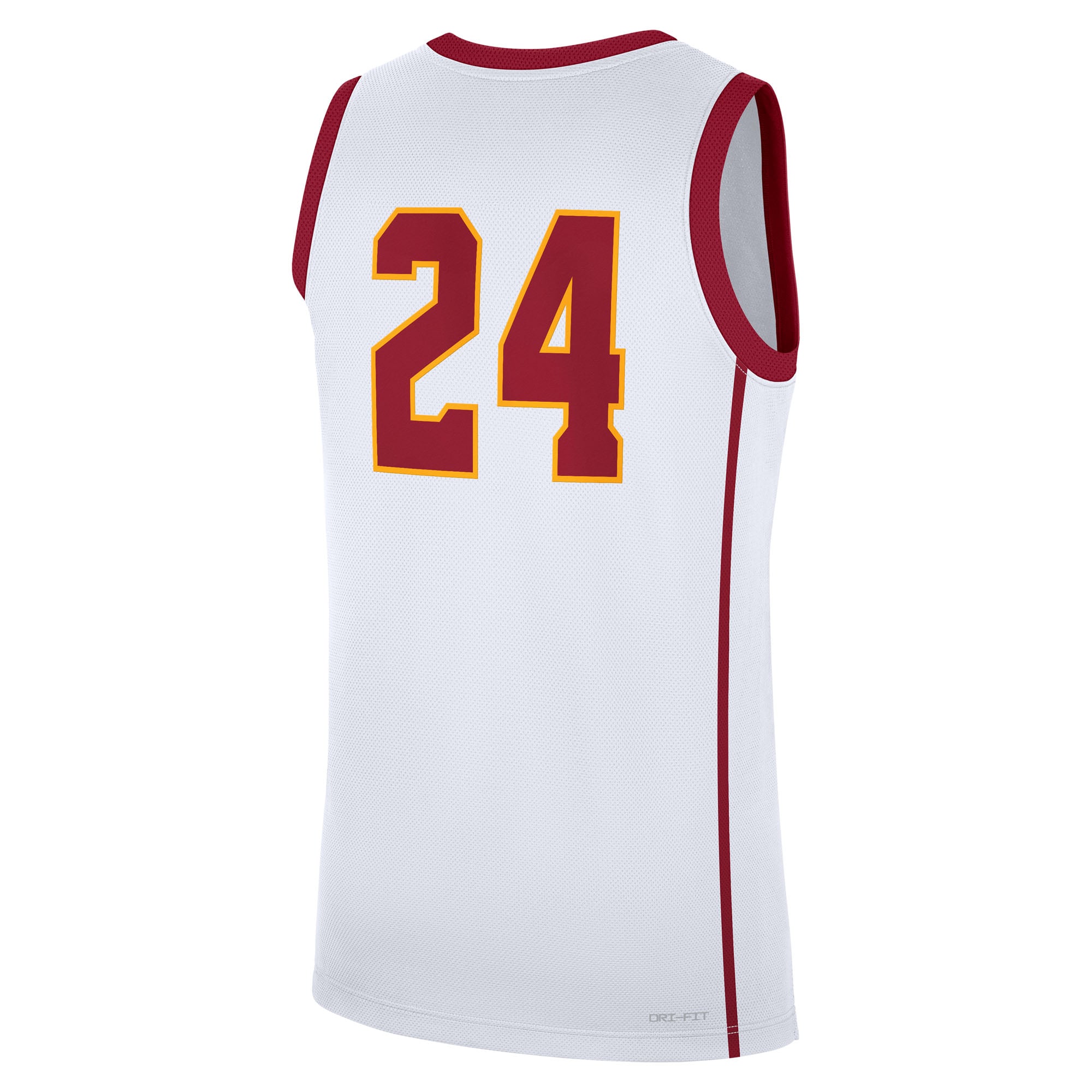 #24 USC Trojans Home Jersey White - back view