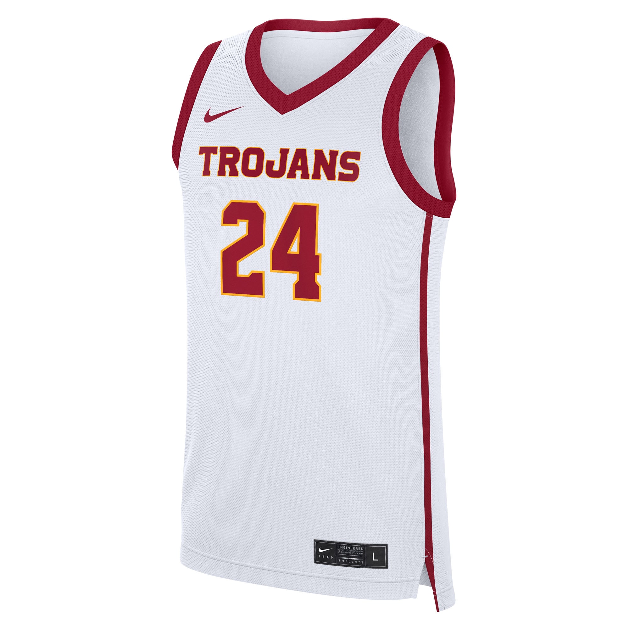 #24 USC Trojans Home Jersey White - front view