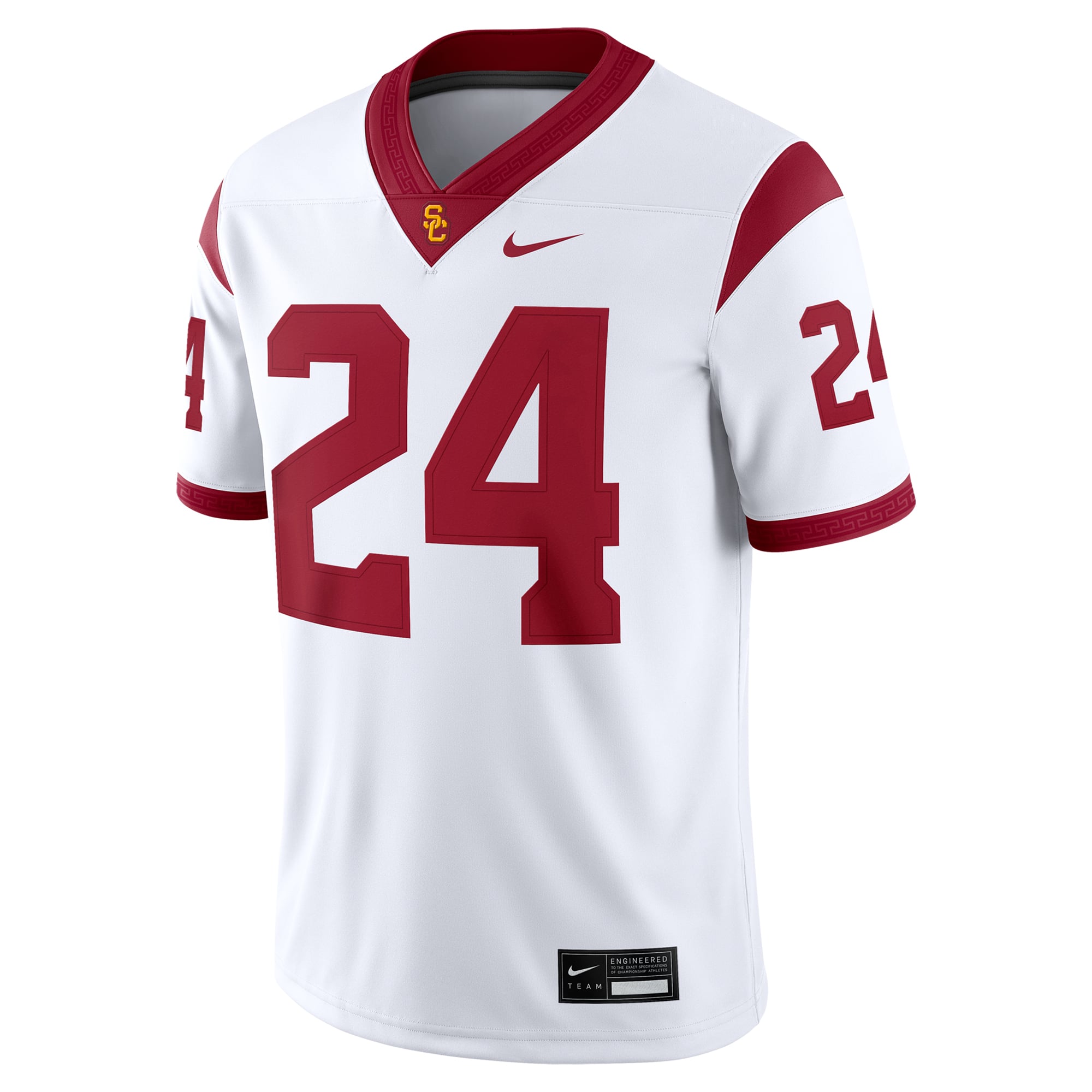 #24 USC Trojans Jersey White - front view