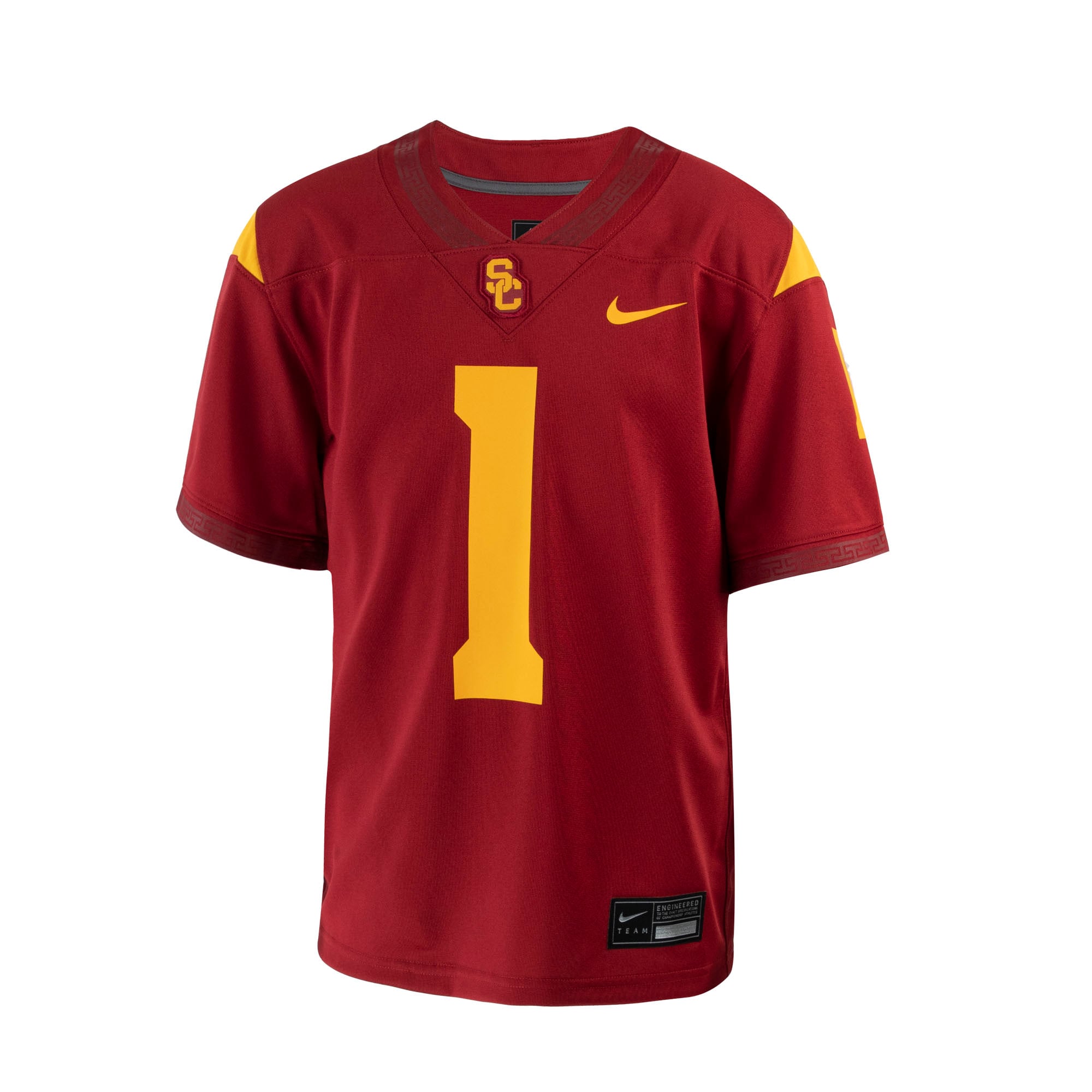 USC Trojans Preschool Football Jersey Cardinal - front view