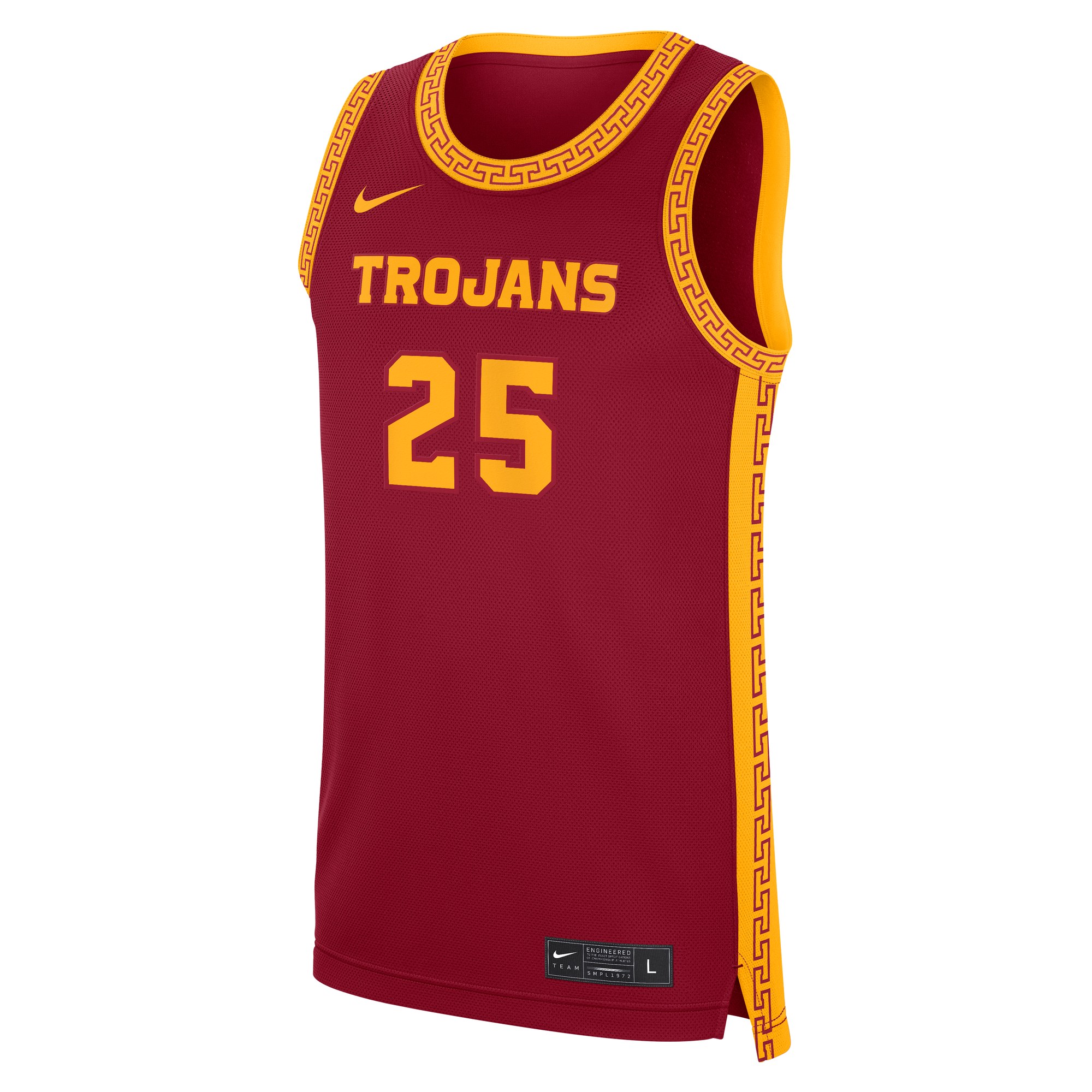 #25 USC Trojans Road Basketball Jersey Cardinal - front view