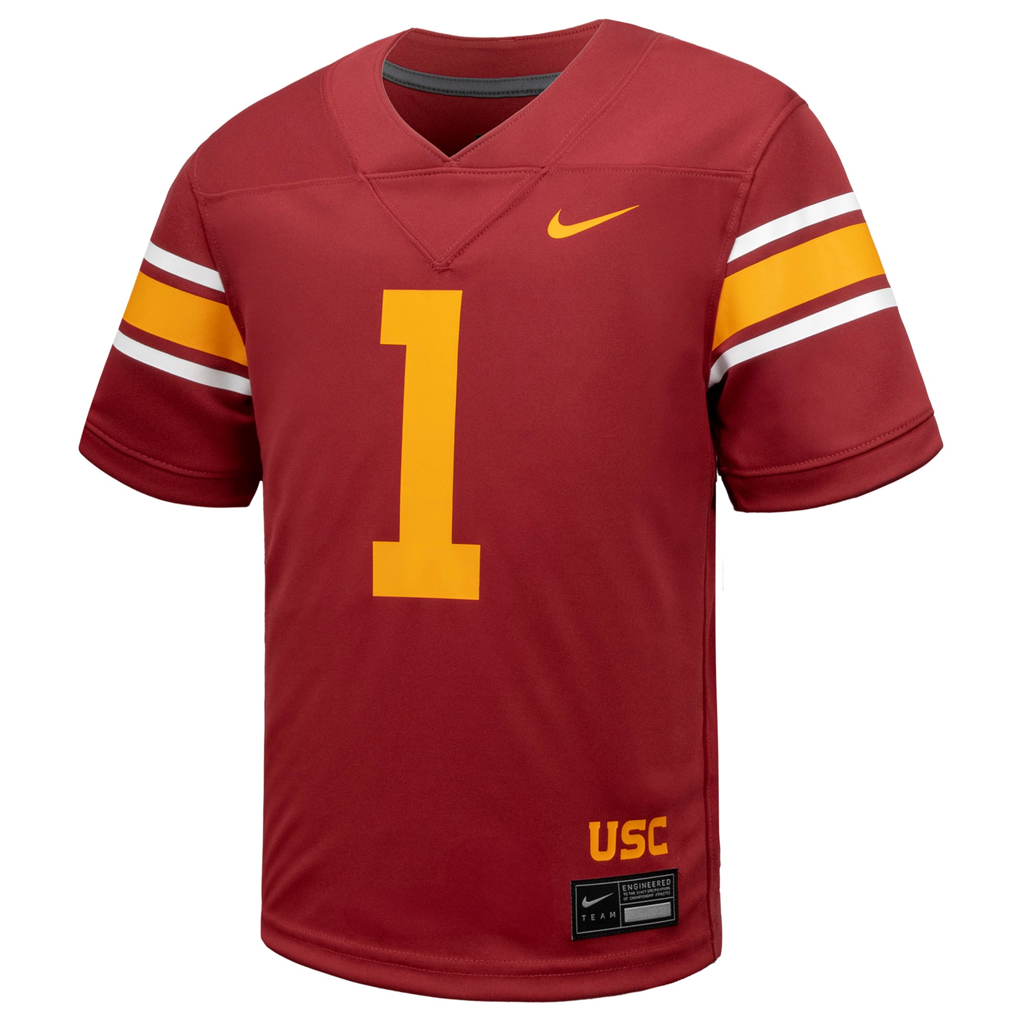 #1 USC Trojans Toddler Alternate Football Jersey Cardinal - front view