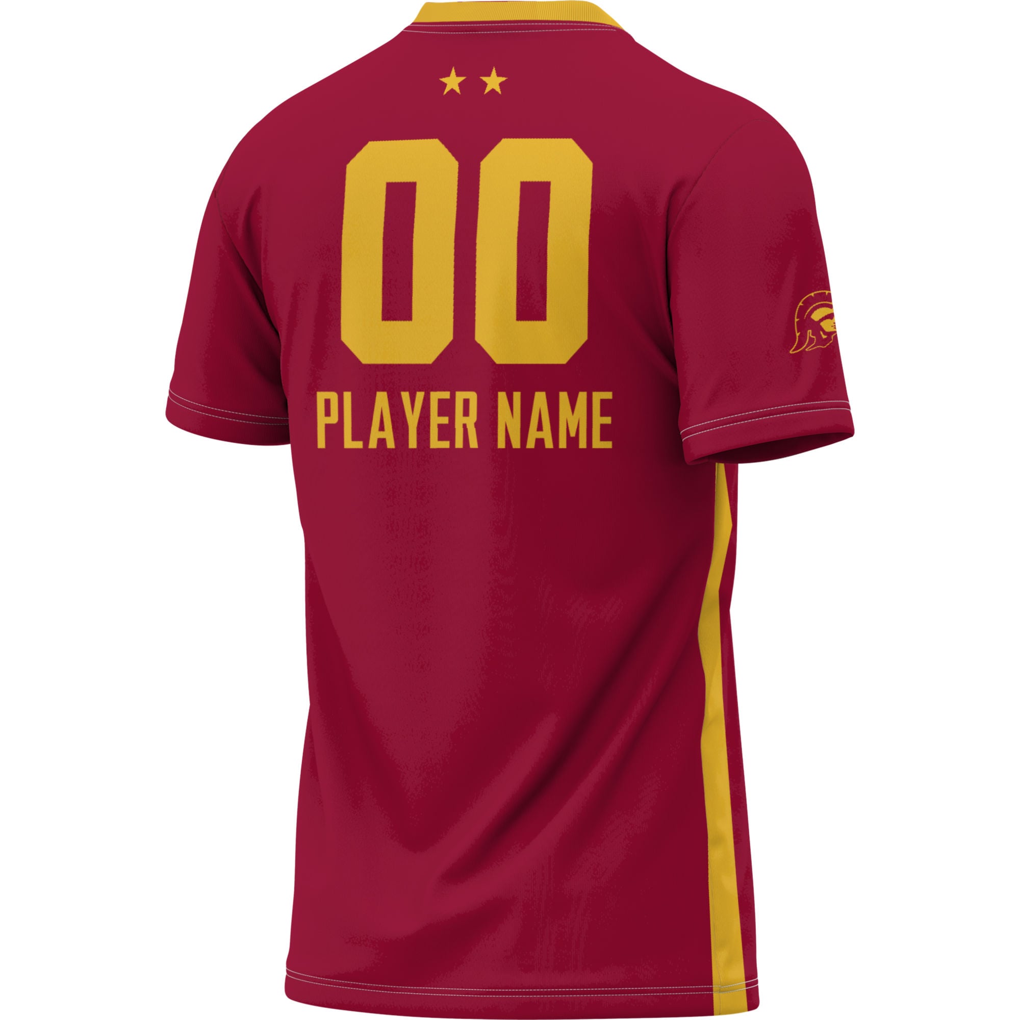 USC Trojans Youth Lightweight Soccer Jersey Cardinal - back view