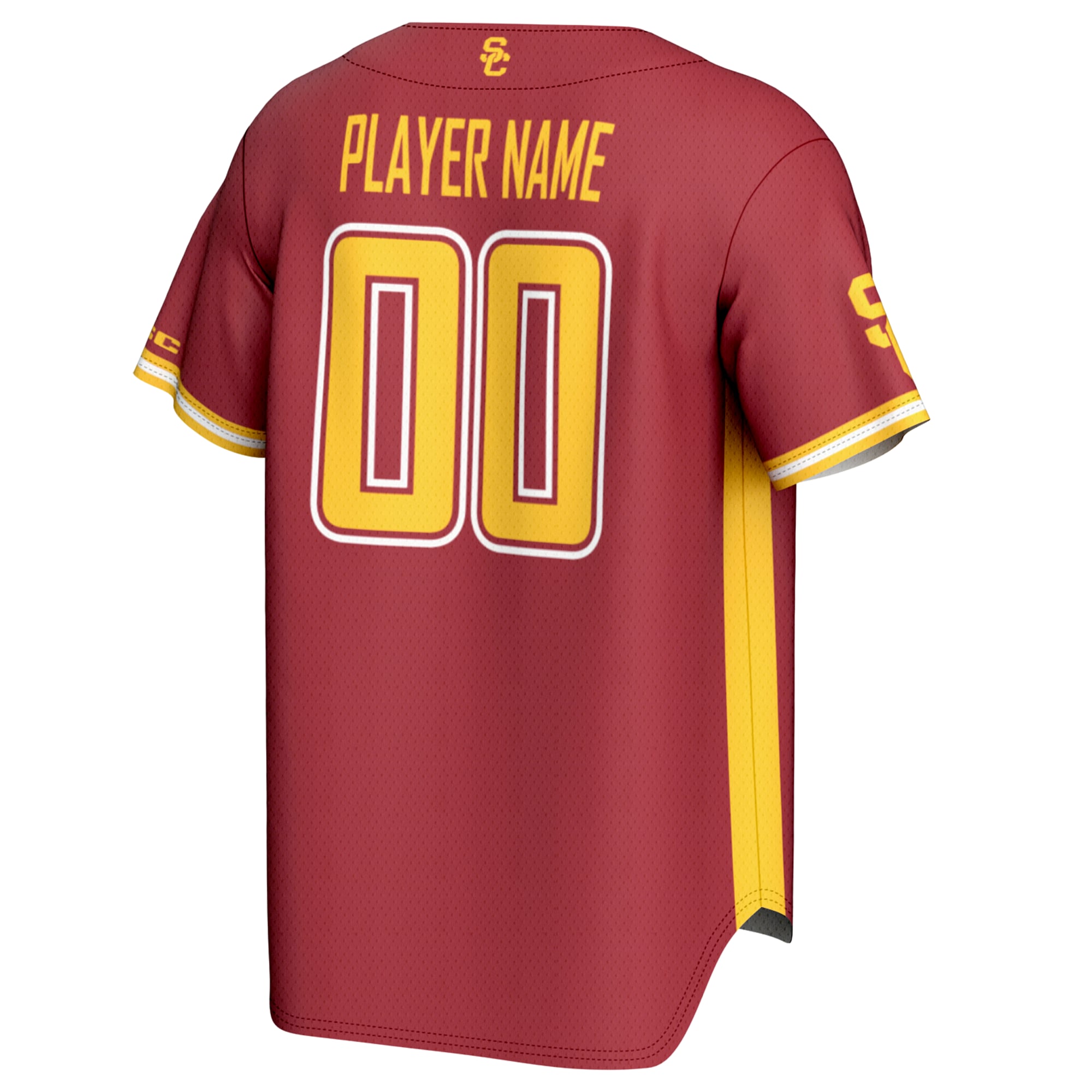 USC Trojans Youth Baseball Lightweight Jersey Cardinal - back view