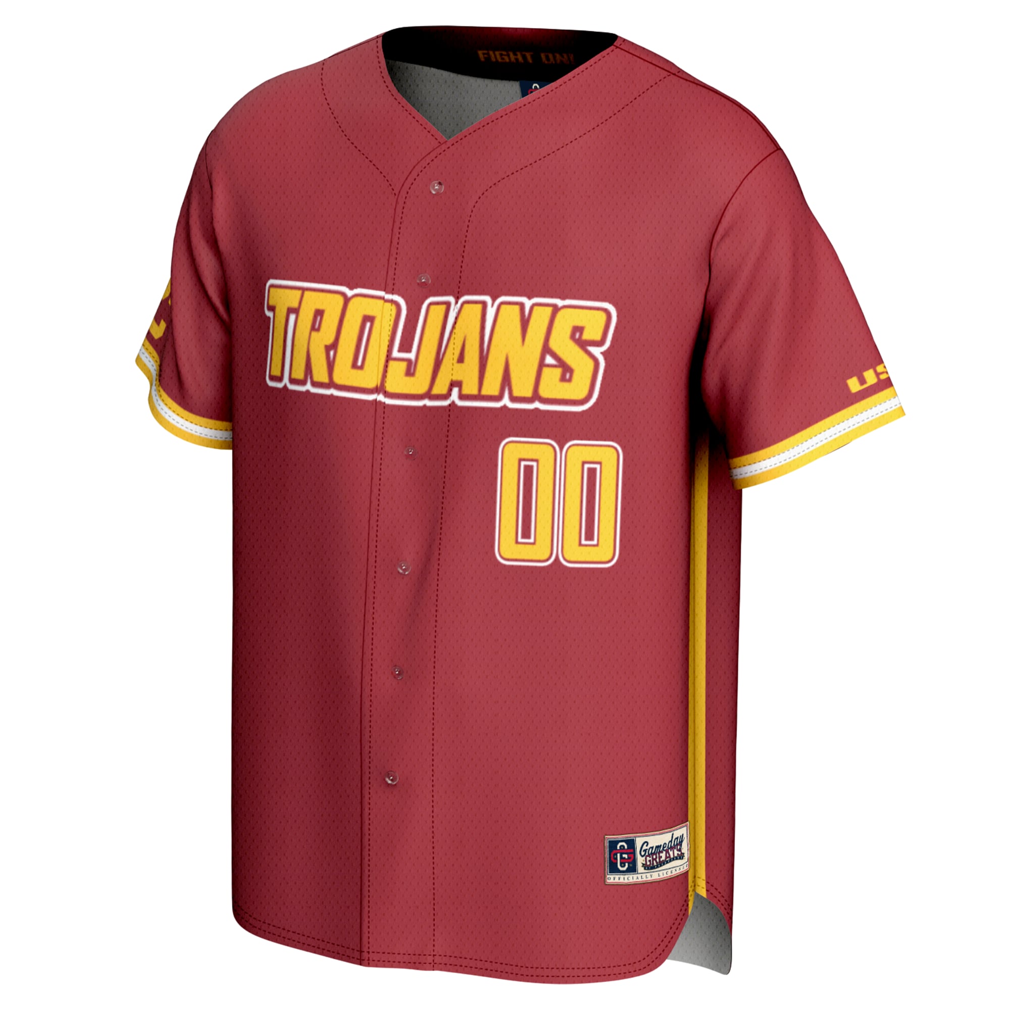 USC Trojans Youth Baseball Lightweight Jersey Cardinal - front view