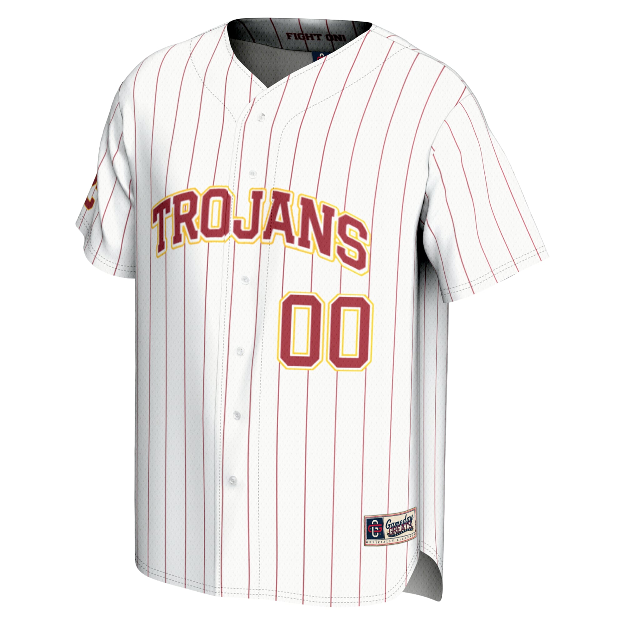 USC Trojans Youth Baseball Lightweight Jersey White - front view