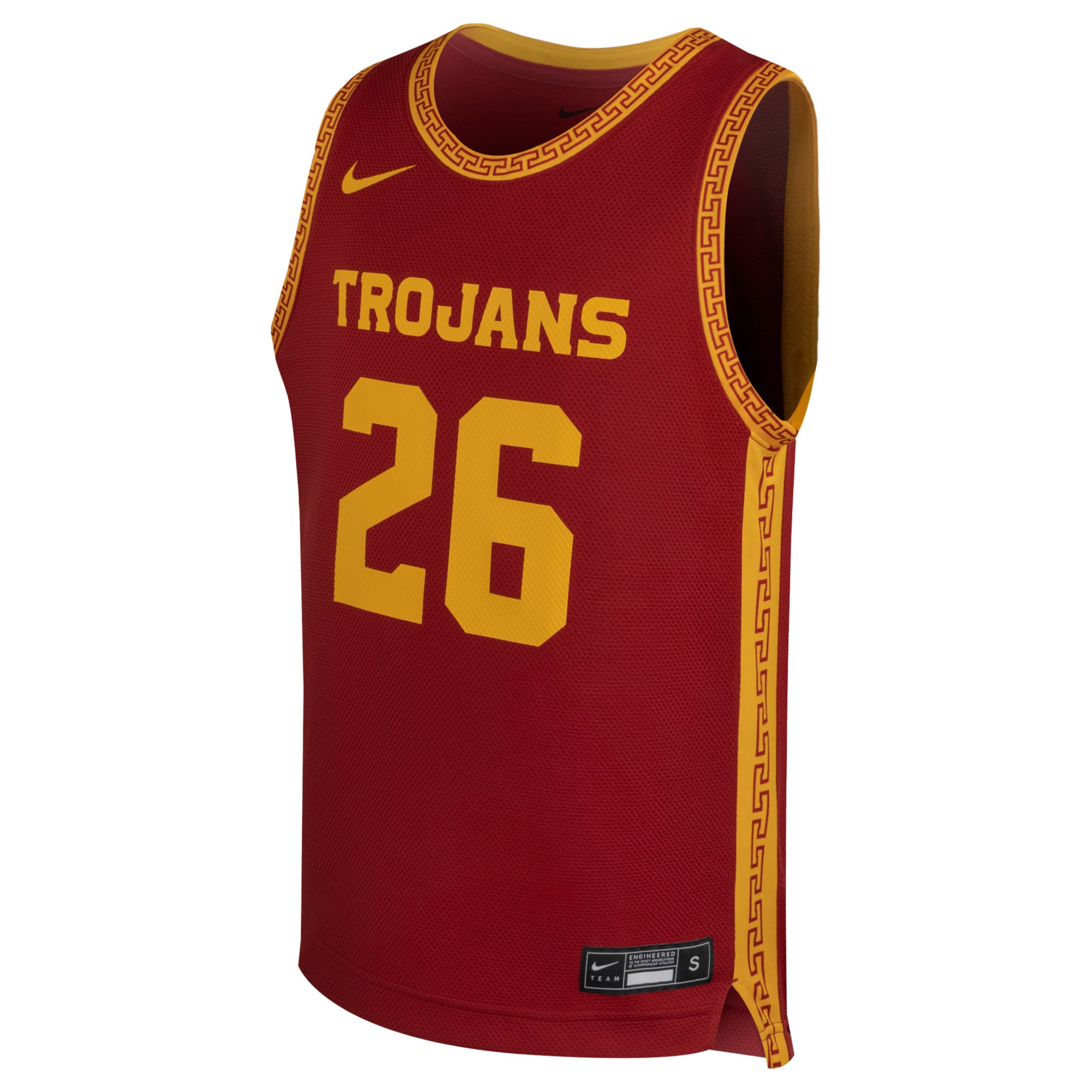 #26 USC Trojans Youth Basketball Jersey Cardinal - front view