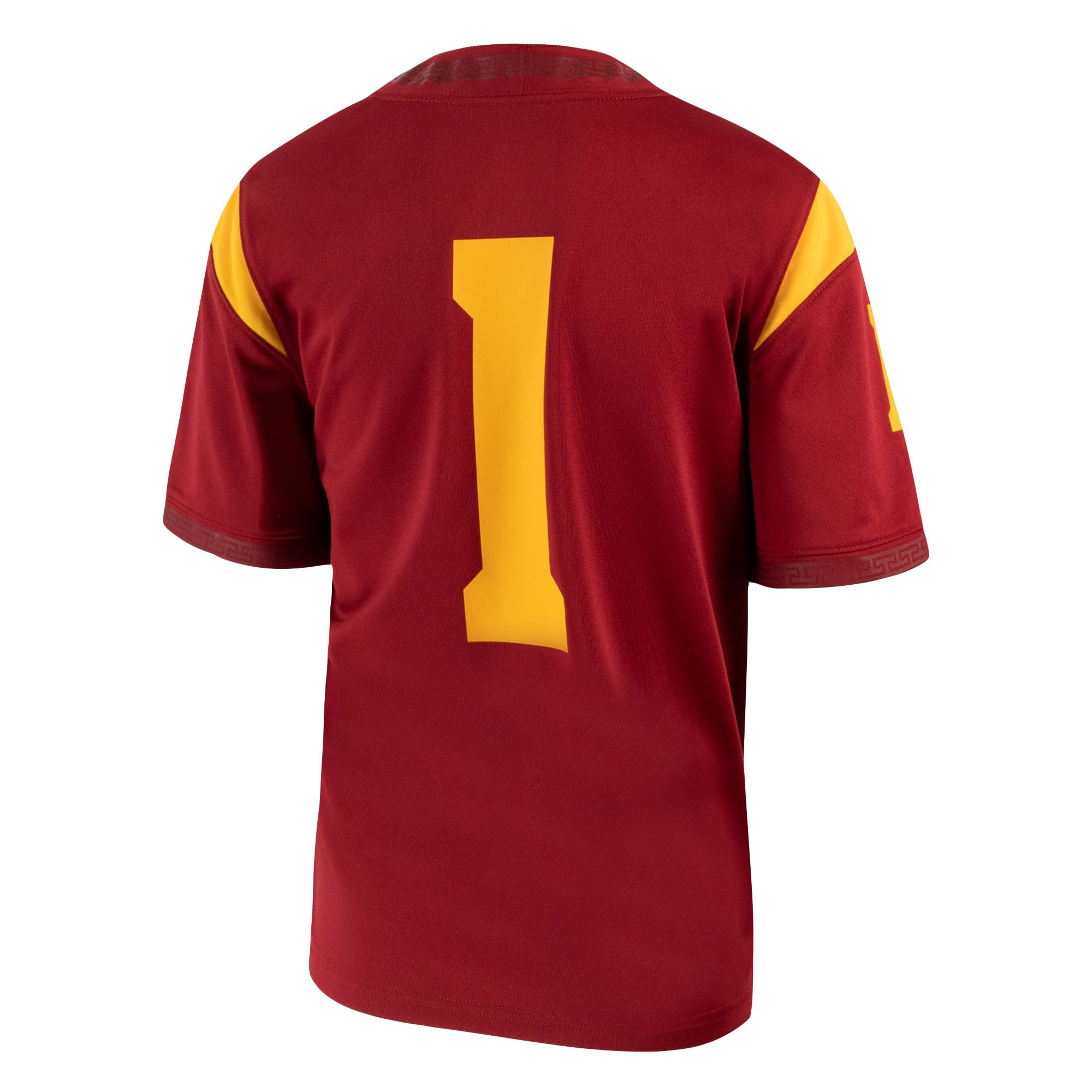 #1 USC Trojans Youth Home Jersey Cardinal - back view