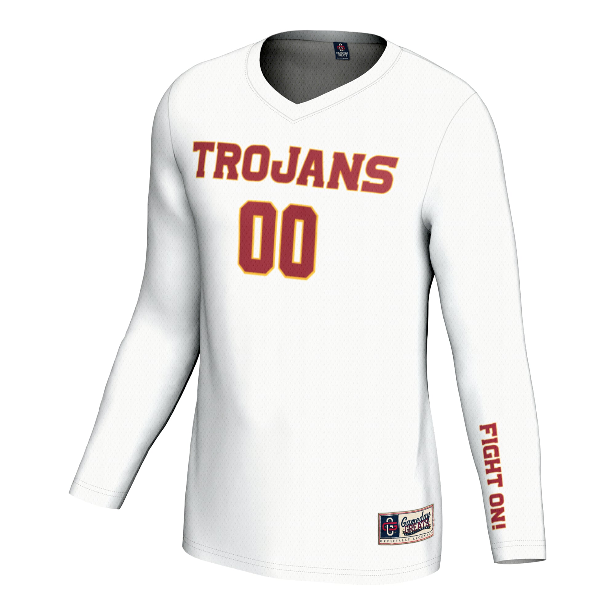 USC Trojans Youth Lightweight Volleyball Jersey - White - front view