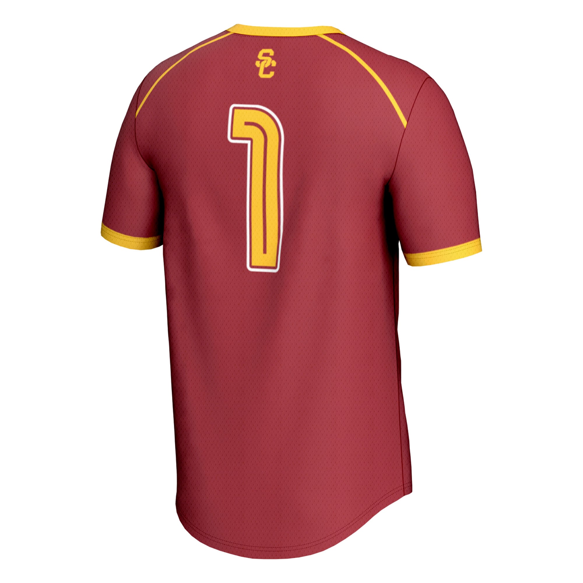 #1 USC Trojans Youth Lightweight Women's Lacrosse Jersey Cardinal - back view